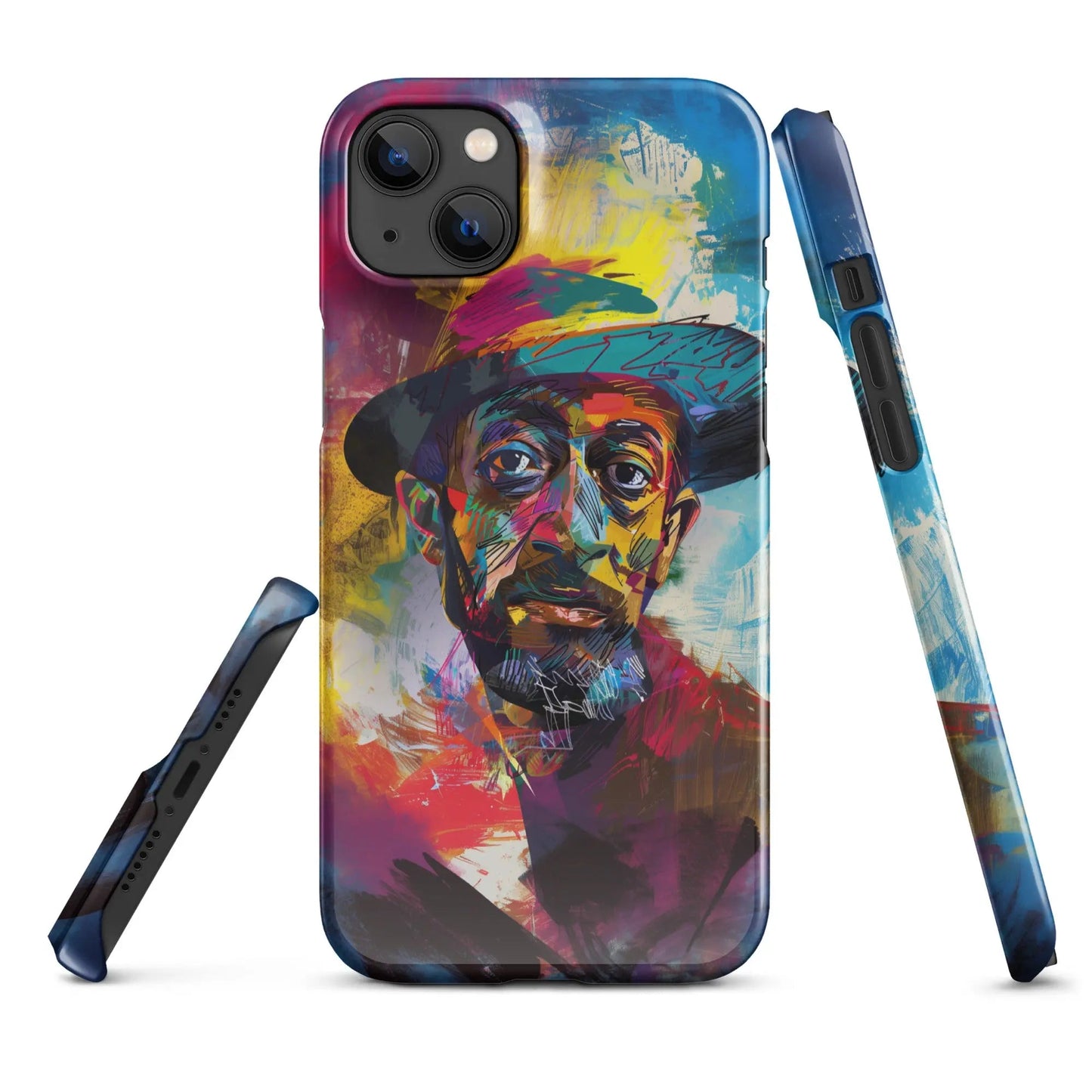 Art phone case for iPhone Man in the Hat - Unniit.com