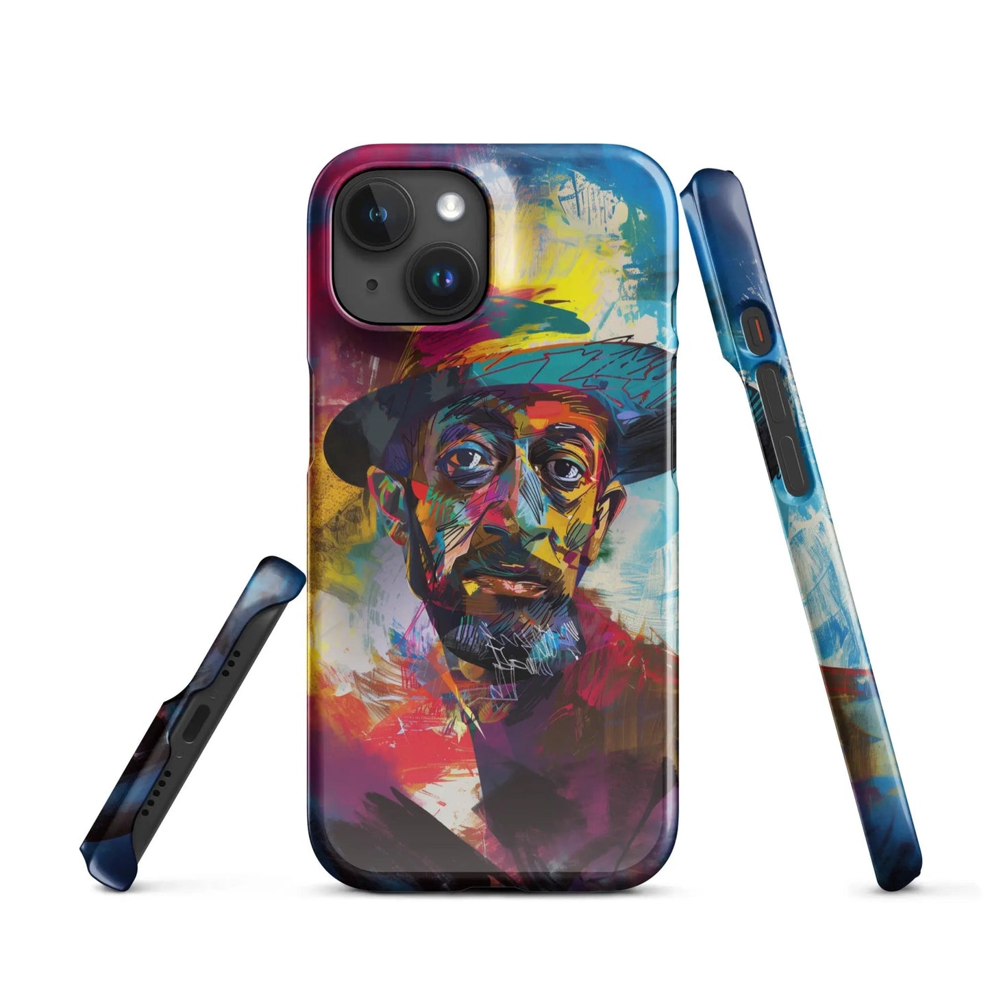 Art phone case for iPhone Man in the Hat - Unniit.com