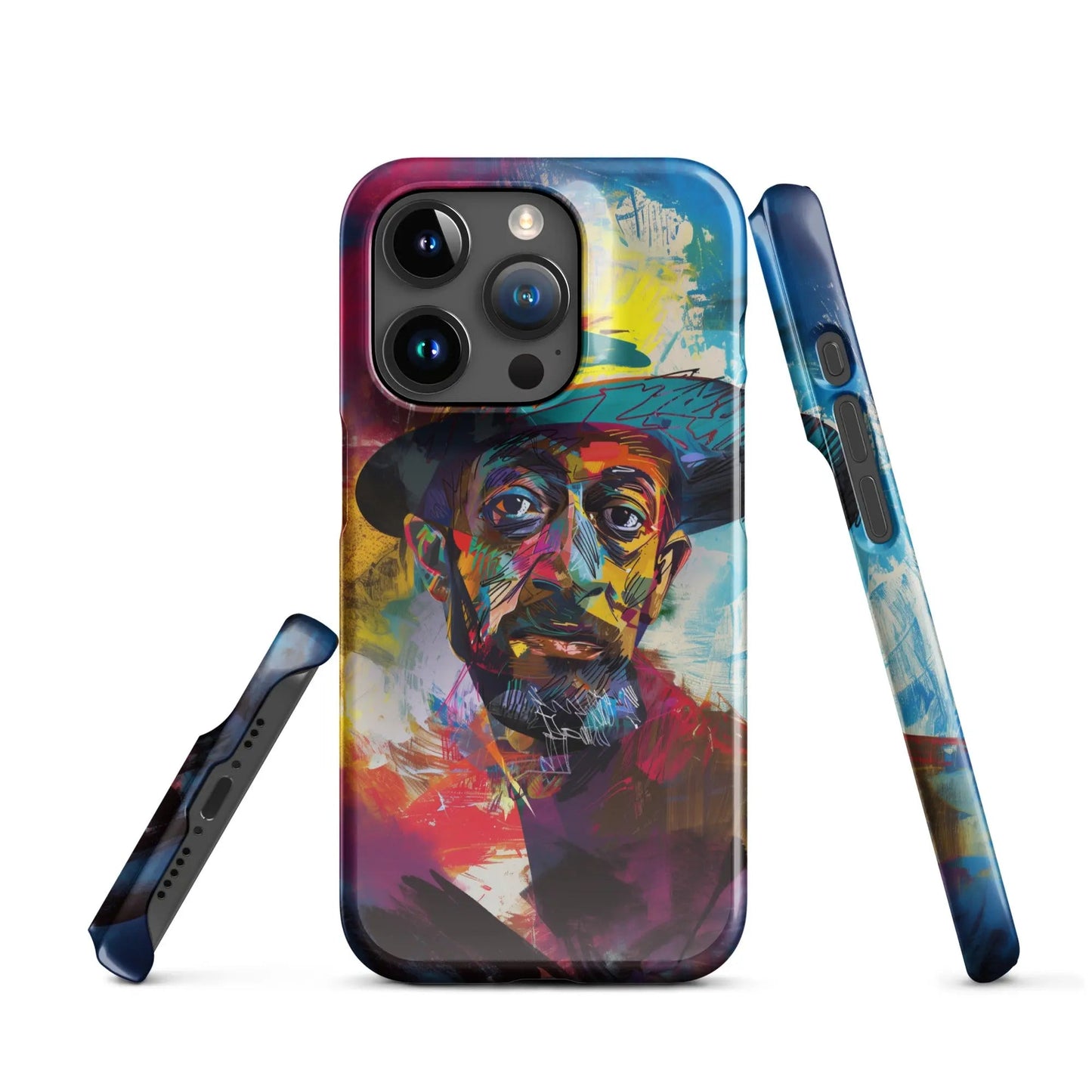 Art phone case for iPhone Man in the Hat - Unniit.com