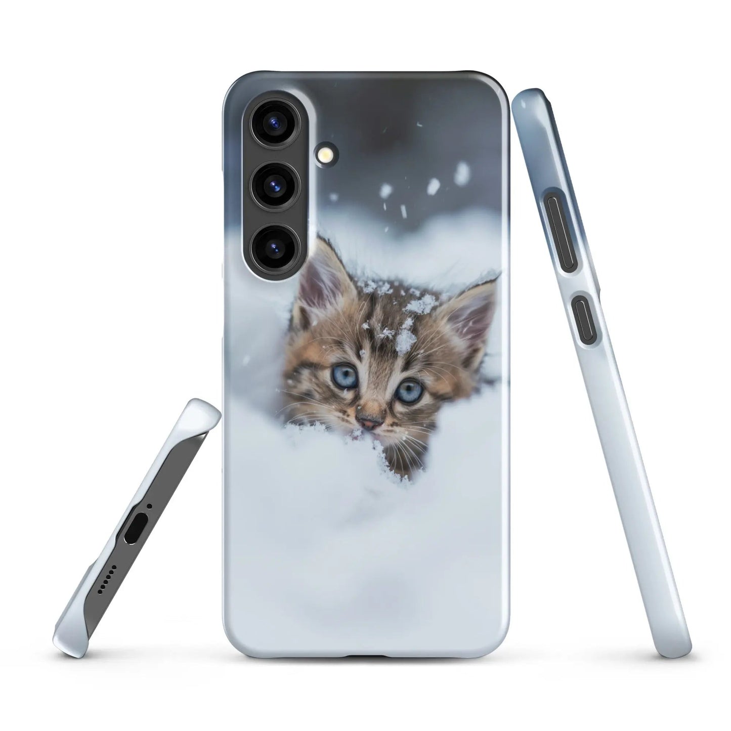 Coque de téléphone Samsung Chaton dans la neige - Unniit.com