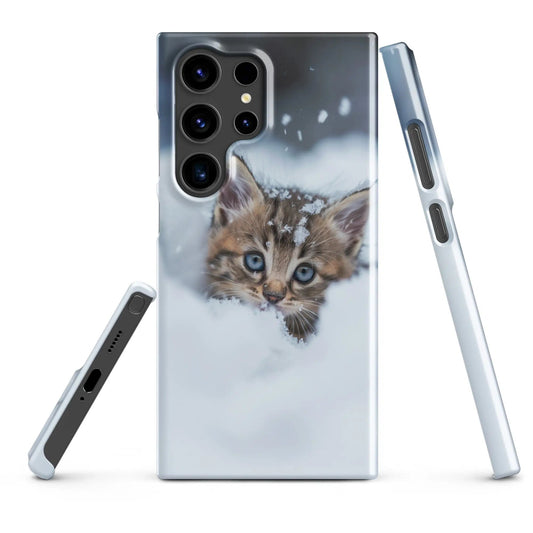 Coque de téléphone Samsung Chaton dans la neige - Unniit.com