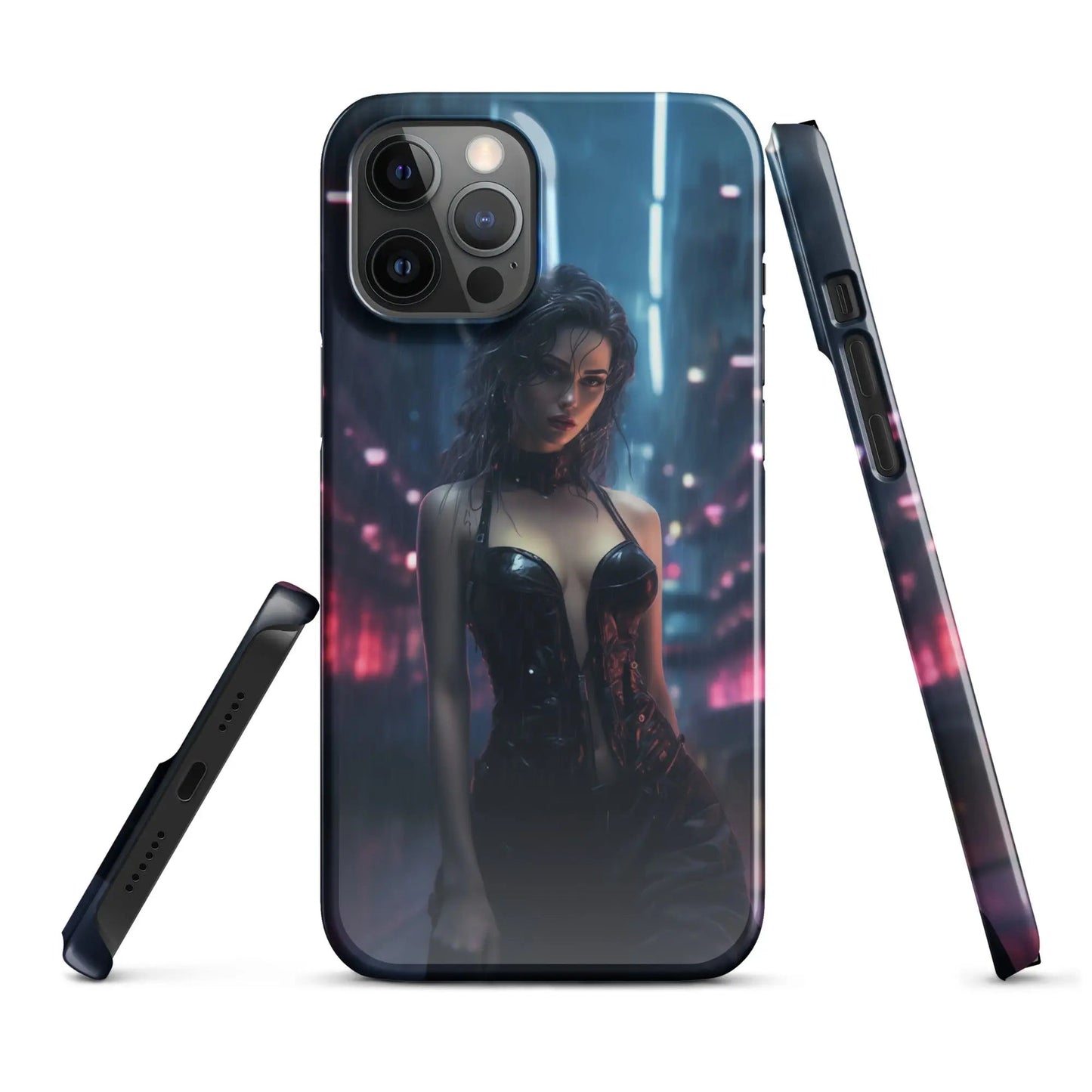 Cyberpunk iPhone phone case Black Widow - Unniit.com