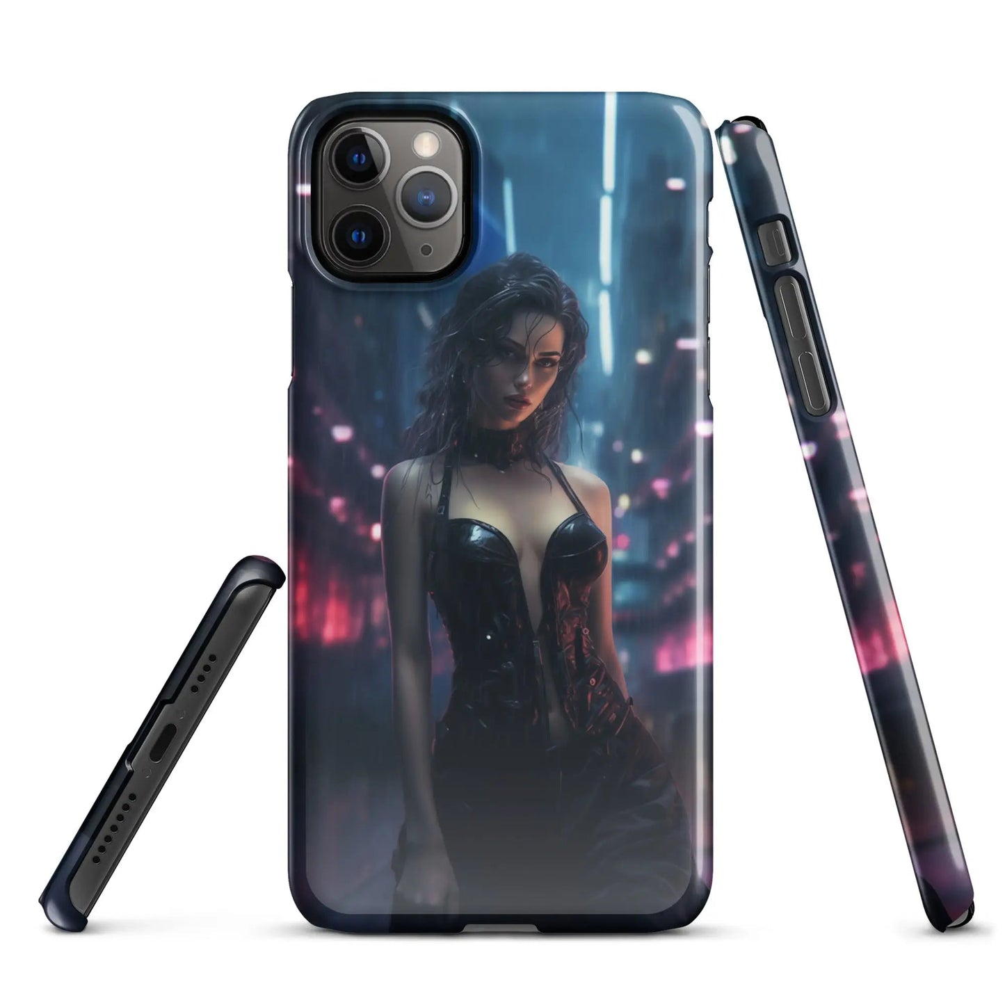 Cyberpunk iPhone phone case Black Widow - Unniit.com