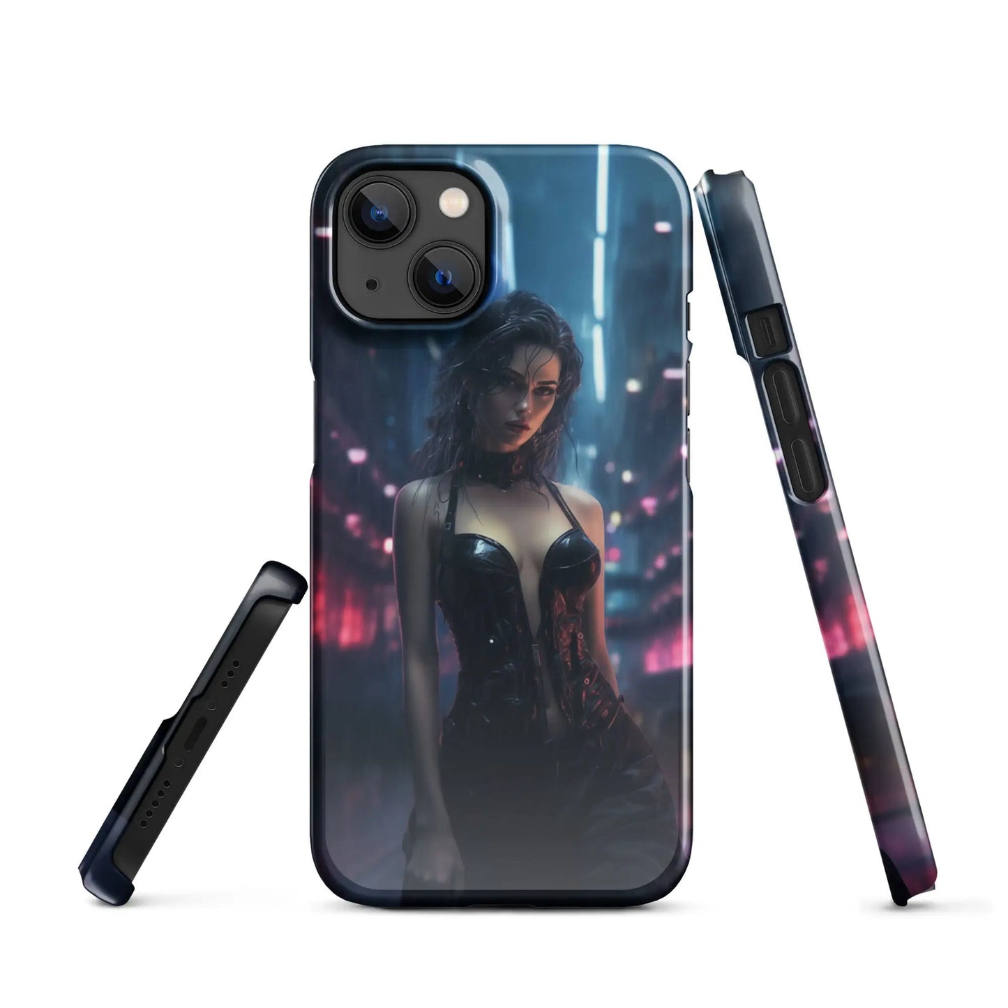 Cyberpunk iPhone phone case Black Widow - Unniit.com