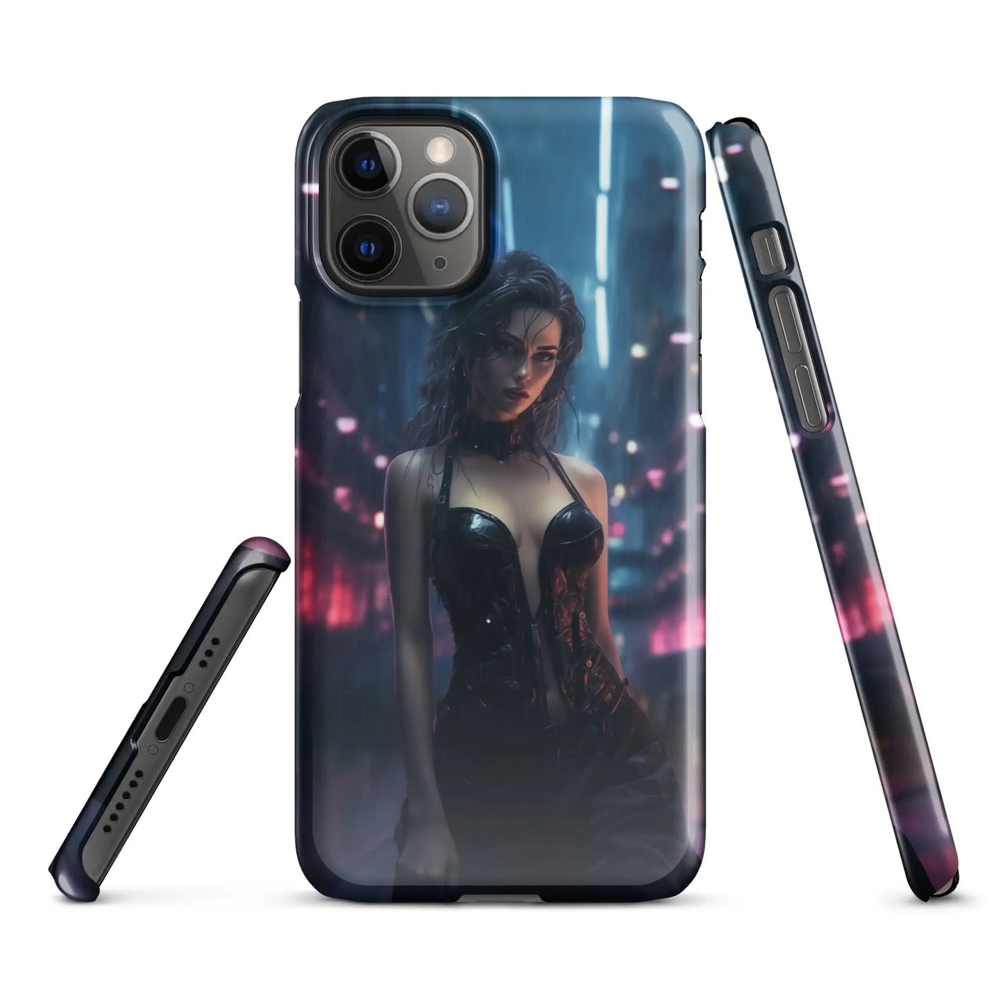 Cyberpunk iPhone phone case Black Widow - Unniit.com