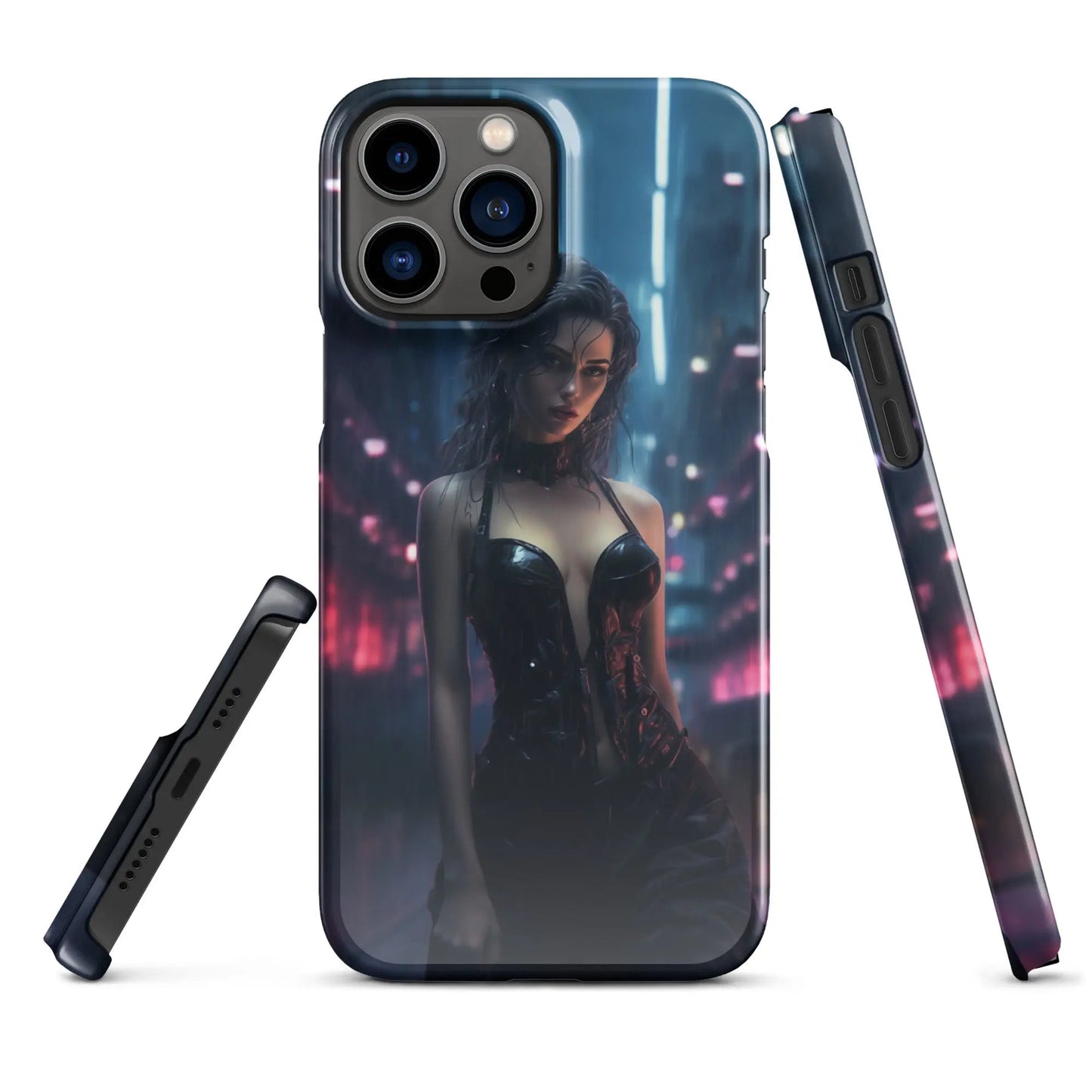 Cyberpunk iPhone phone case Black Widow - Unniit.com