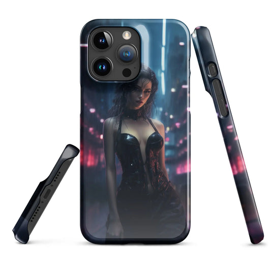 Cyberpunk iPhone phone case Black Widow - Unniit.com