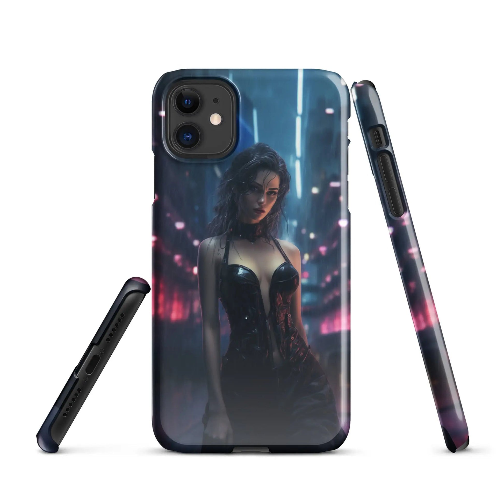 Cyberpunk iPhone phone case Black Widow - Unniit.com