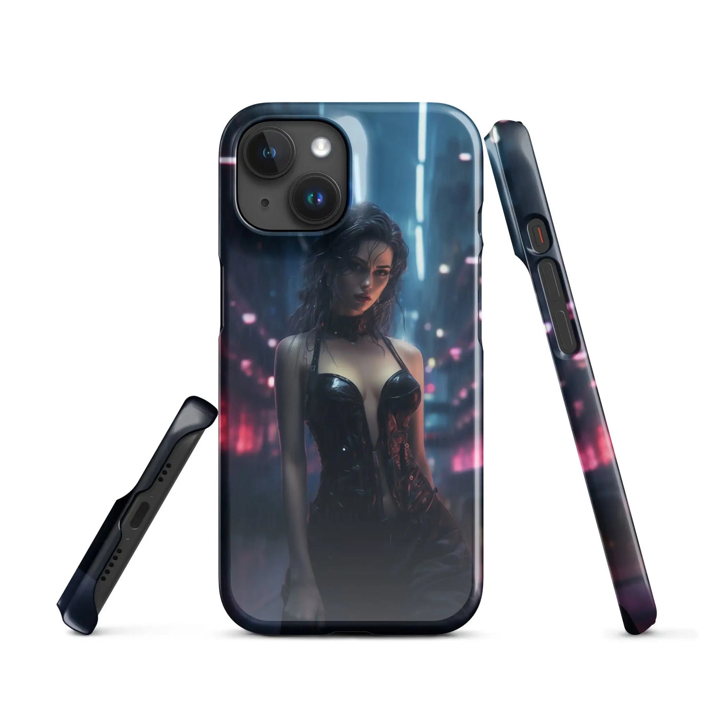 Cyberpunk iPhone phone case Black Widow - Unniit.com