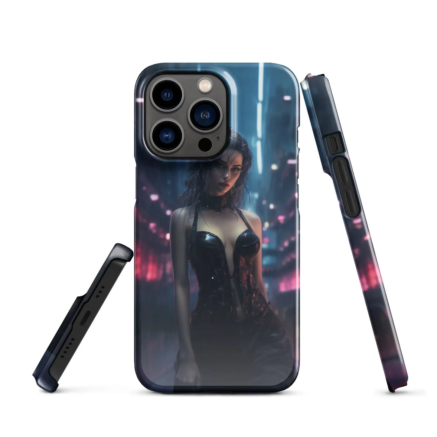 Cyberpunk iPhone phone case Black Widow - Unniit.com