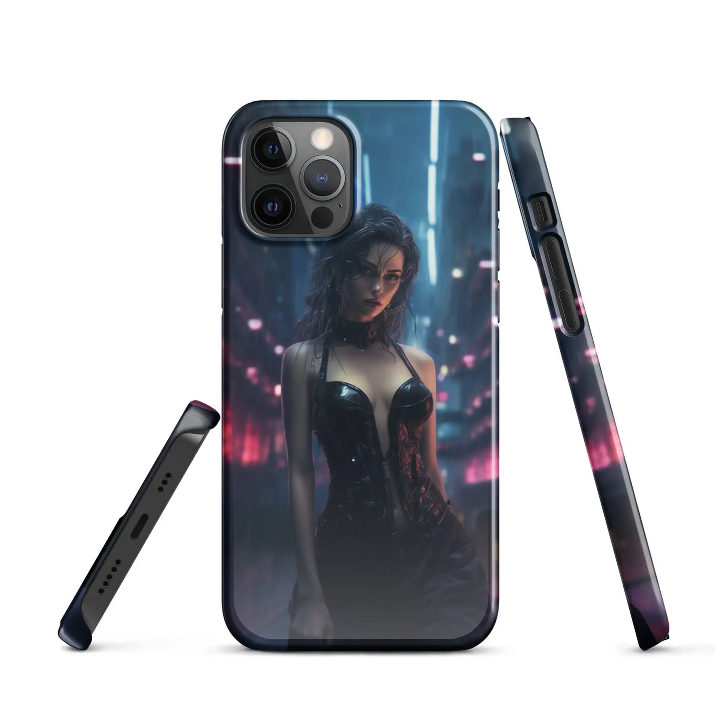 Cyberpunk iPhone phone case Black Widow - Unniit.com