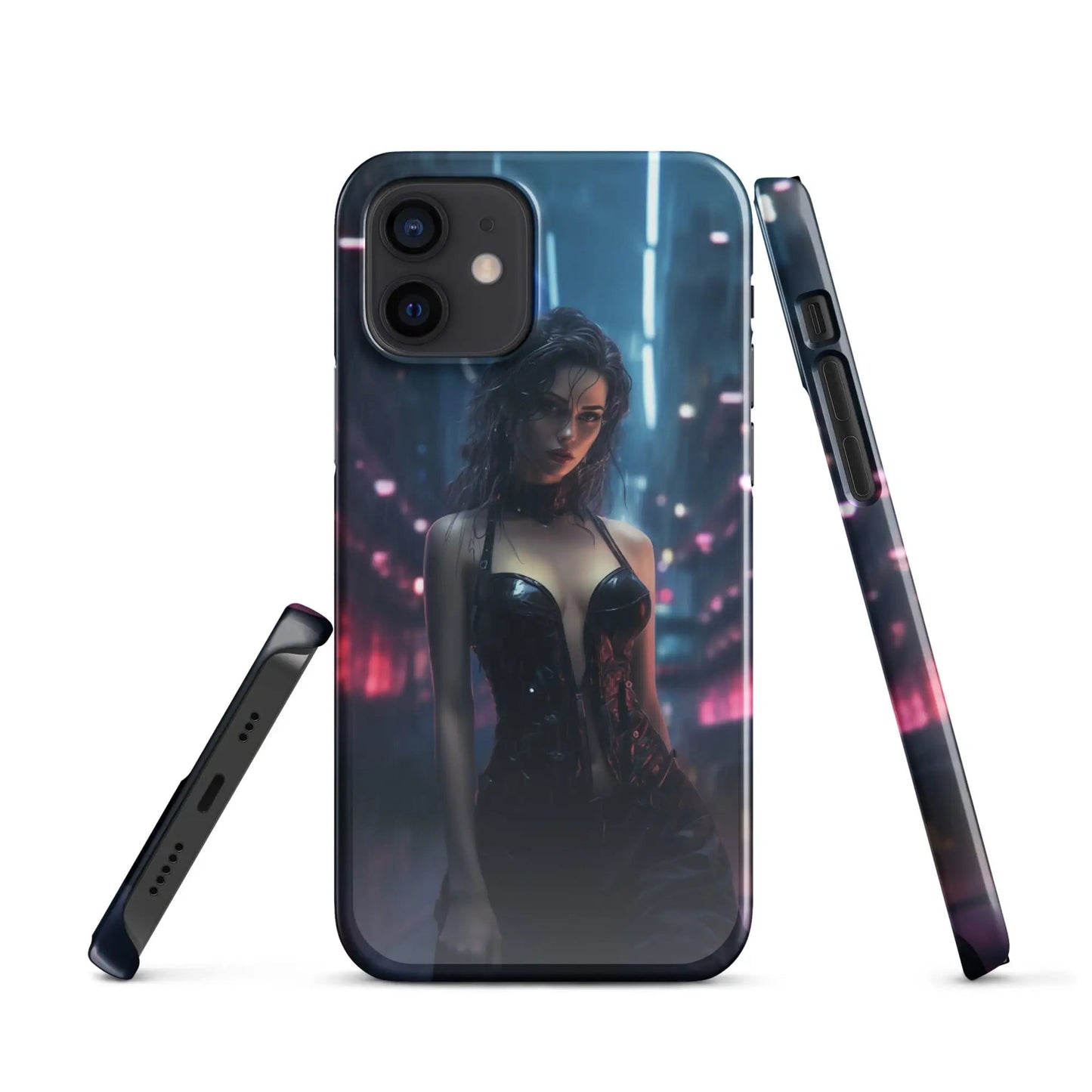 Cyberpunk iPhone phone case Black Widow - Unniit.com