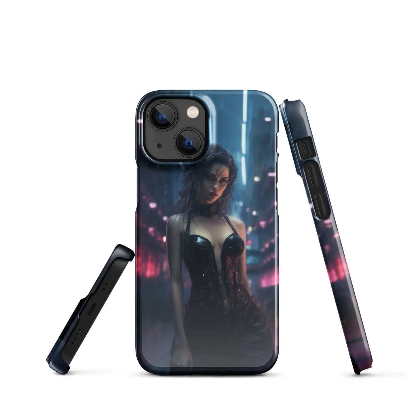 Cyberpunk iPhone phone case Black Widow - Unniit.com