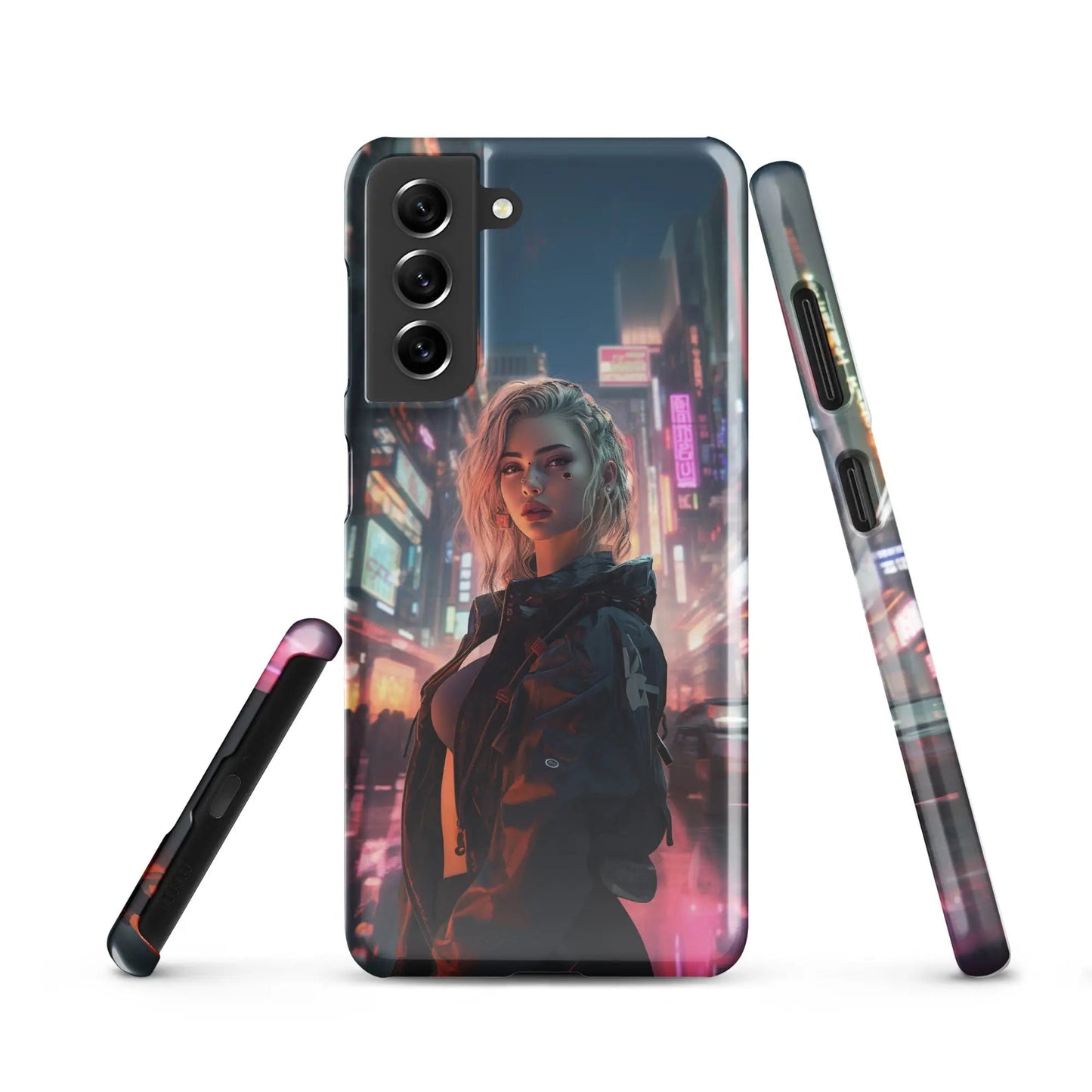 Cyberpunk Samsung Phone Case - Dystopian Muse - Unniit.com