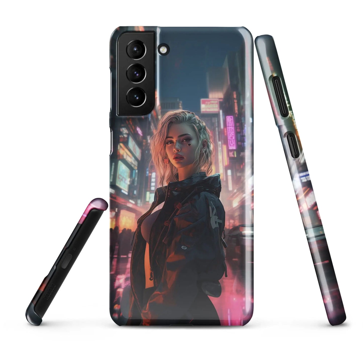 Cyberpunk Samsung Phone Case - Dystopian Muse - Unniit.com