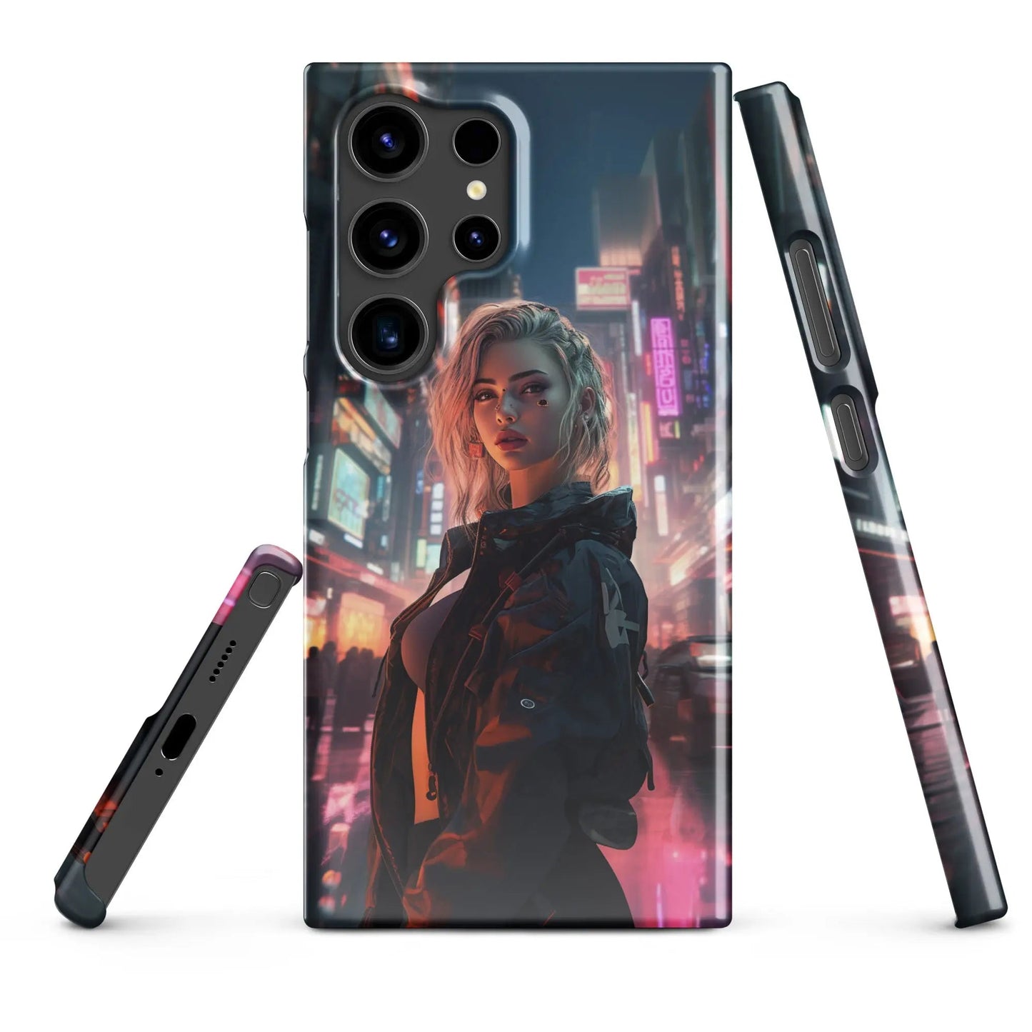 Cyberpunk Samsung Phone Case - Dystopian Muse - Unniit.com