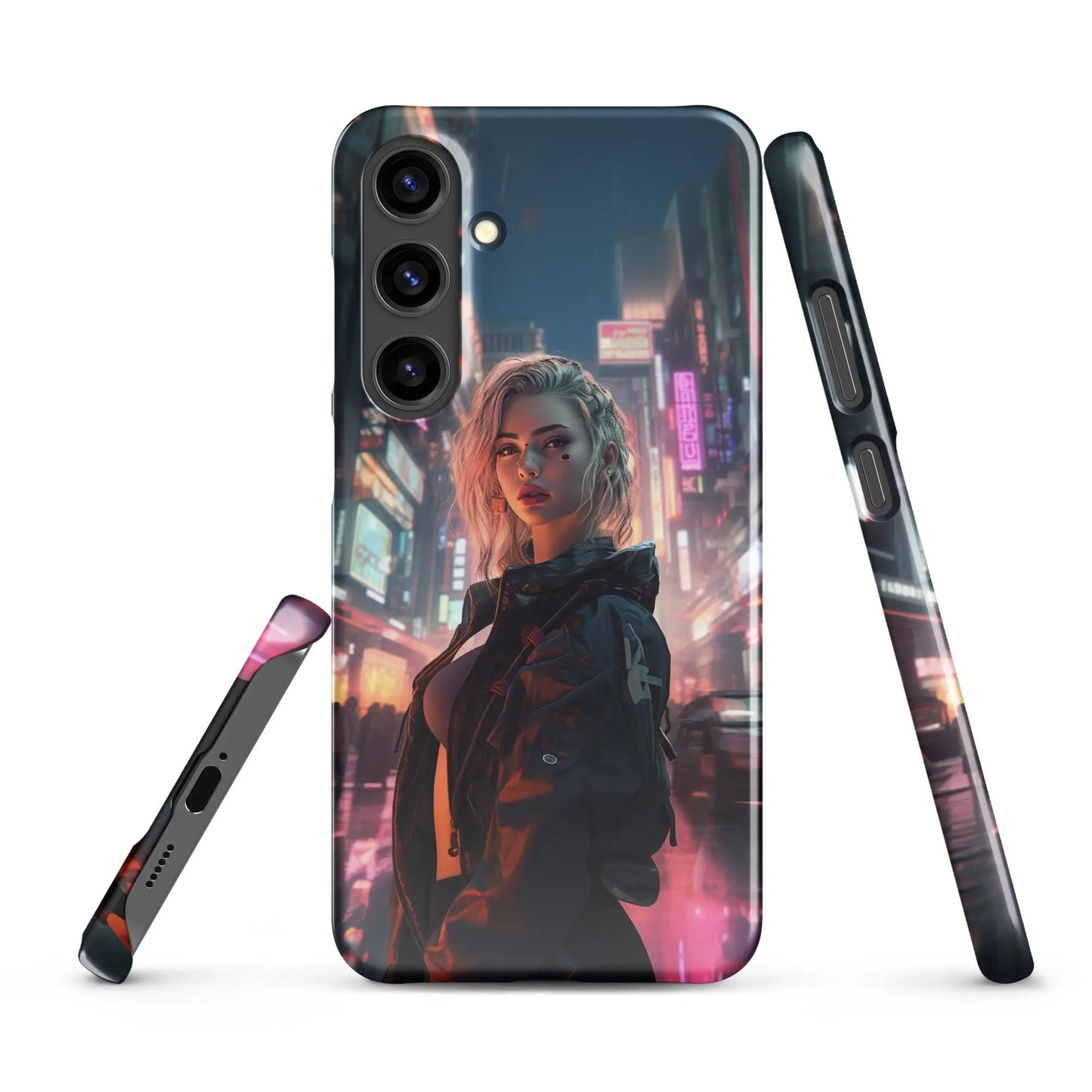 Cyberpunk Samsung Phone Case - Dystopian Muse - Unniit.com