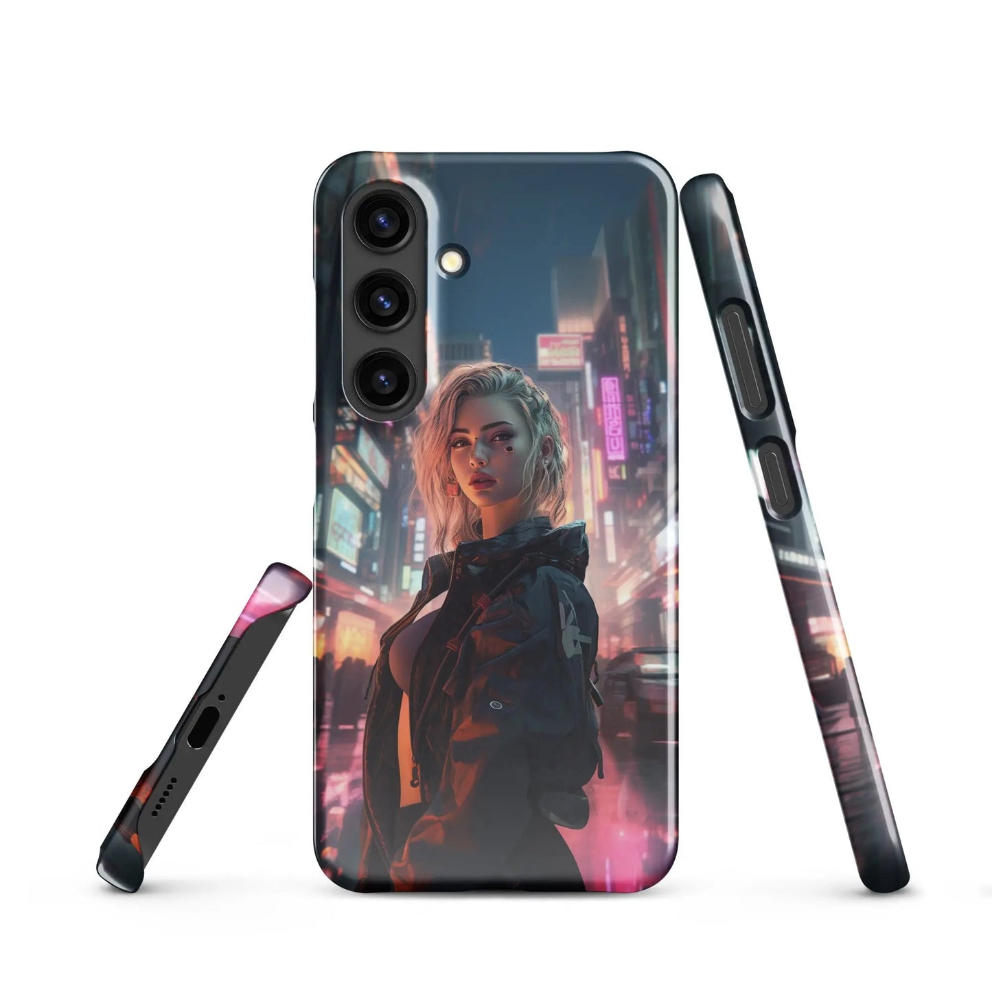 Cyberpunk Samsung Phone Case - Dystopian Muse - Unniit.com