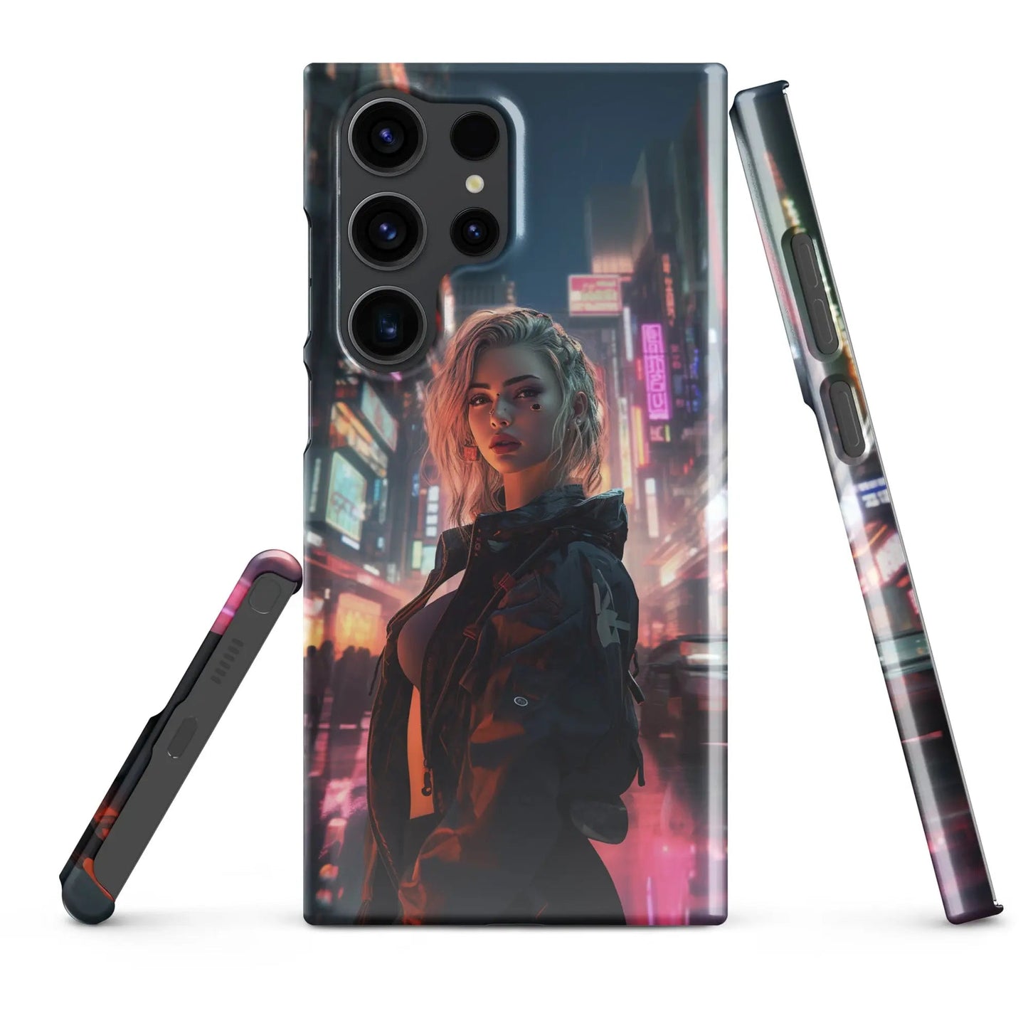 Cyberpunk Samsung Phone Case - Dystopian Muse - Unniit.com