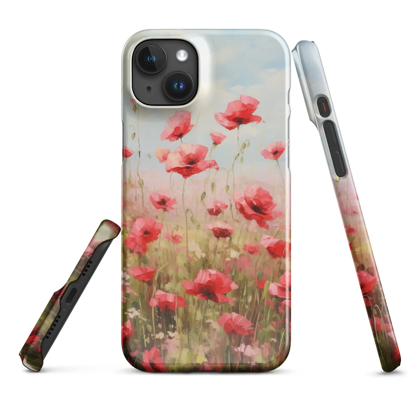 Flowers phone case for iPhone Poppy field - Unniit.com