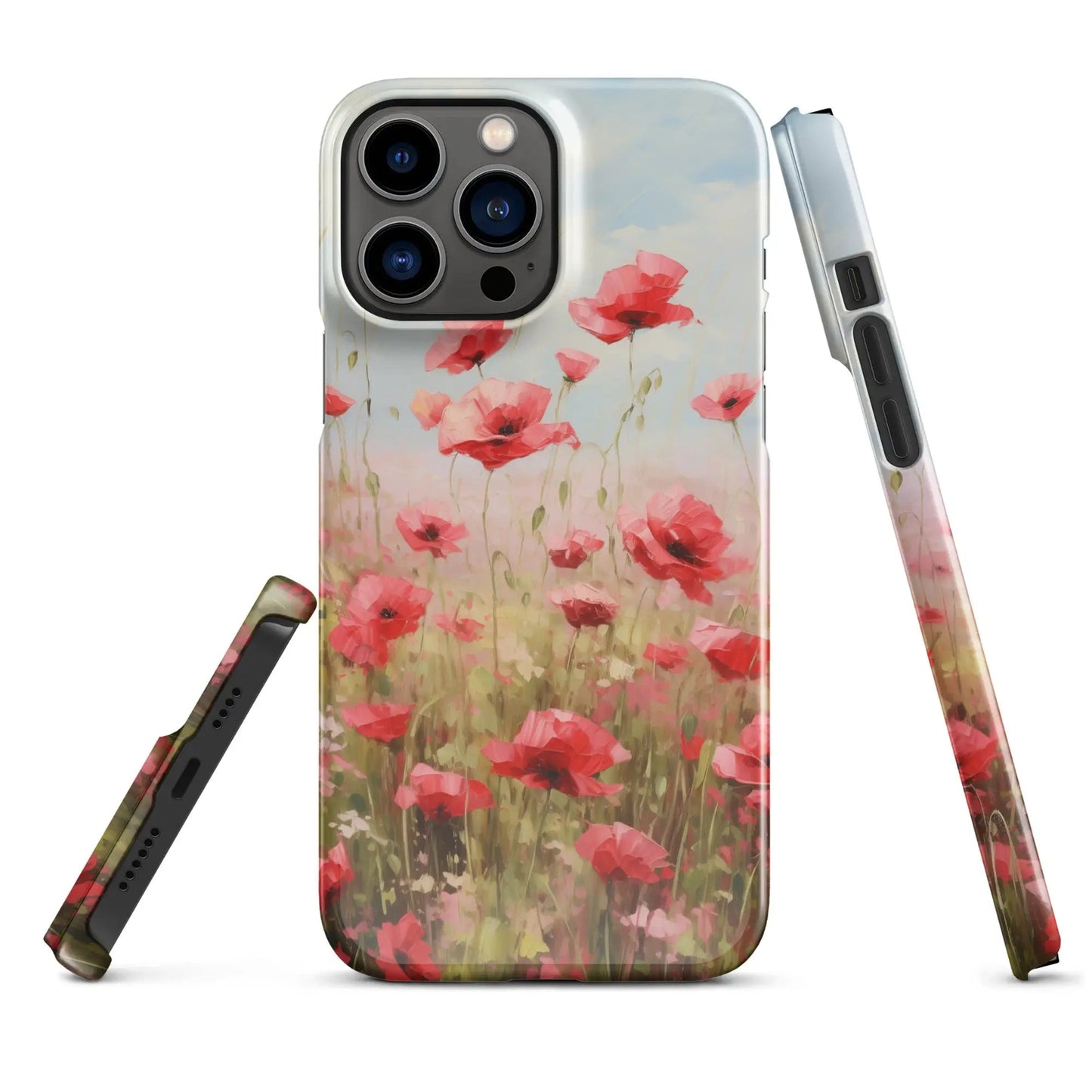 Flowers phone case for iPhone Poppy field - Unniit.com