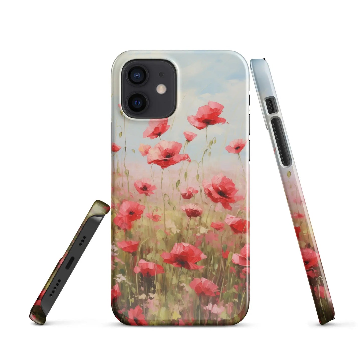 Flowers phone case for iPhone Poppy field - Unniit.com