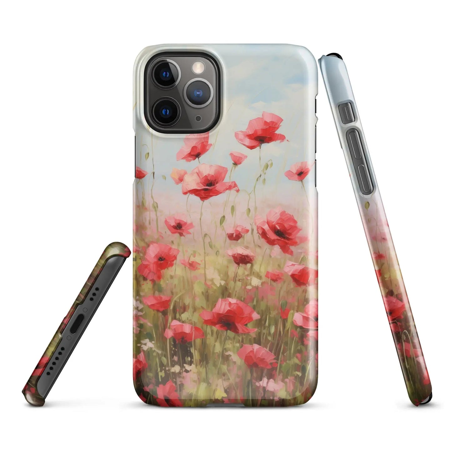 Flowers phone case for iPhone Poppy field - Unniit.com