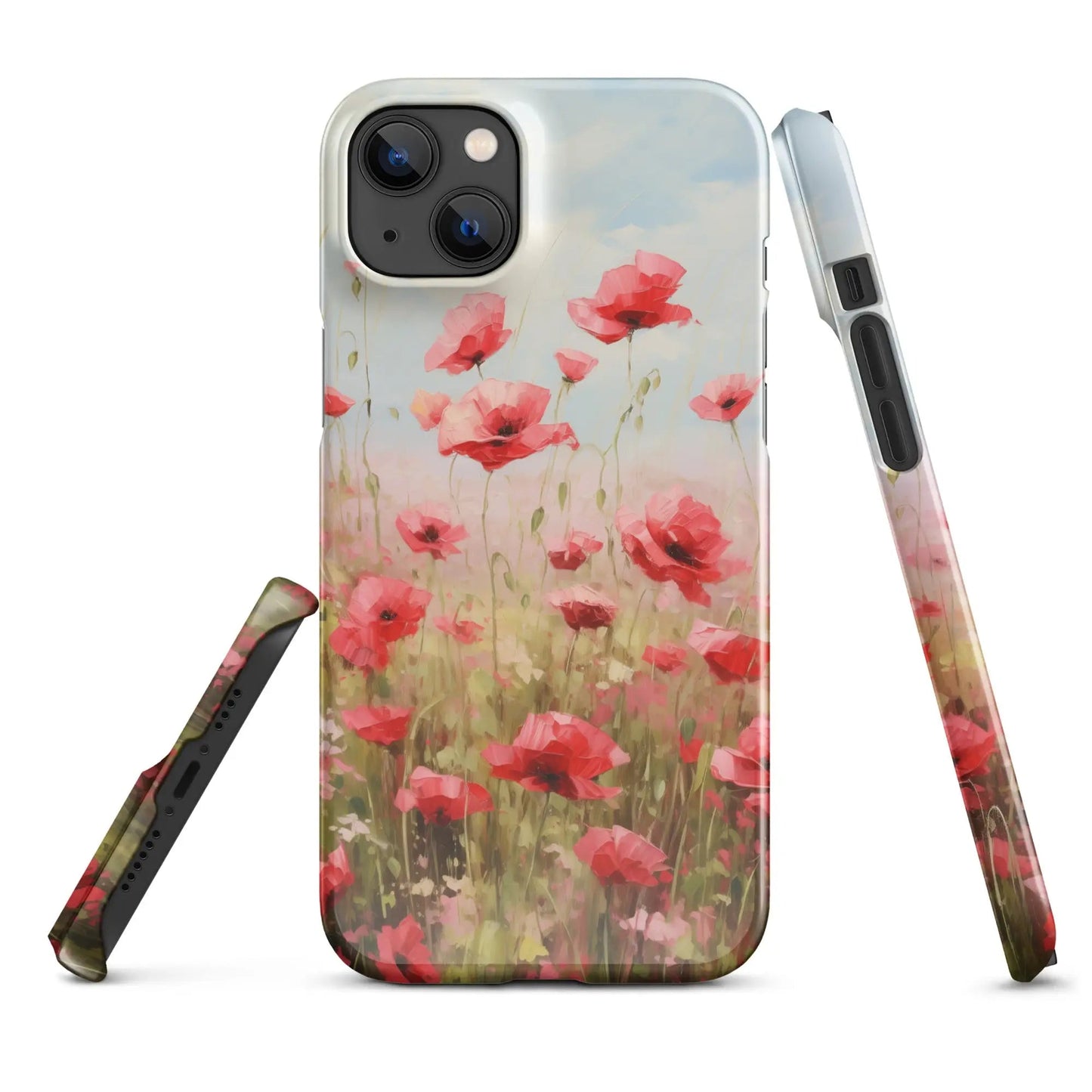 Flowers phone case for iPhone Poppy field - Unniit.com