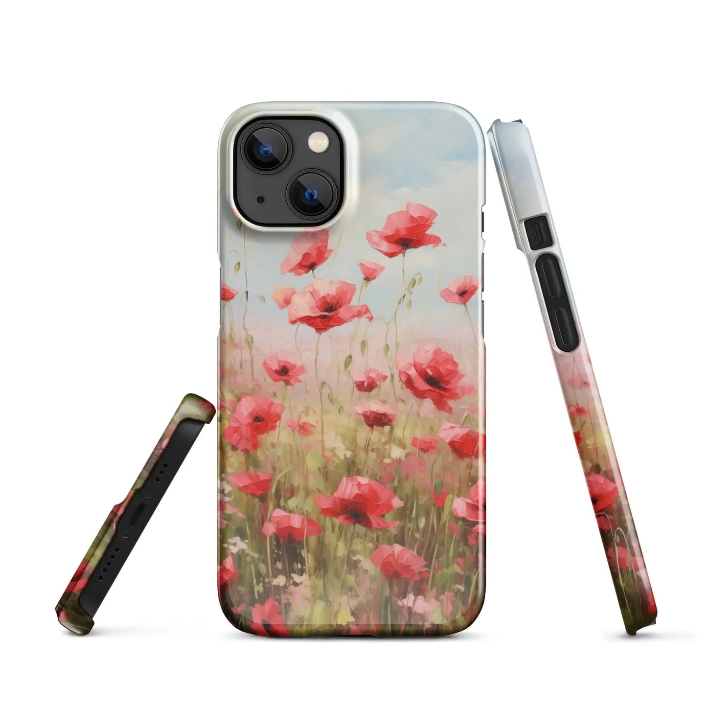 Flowers phone case for iPhone Poppy field - Unniit.com