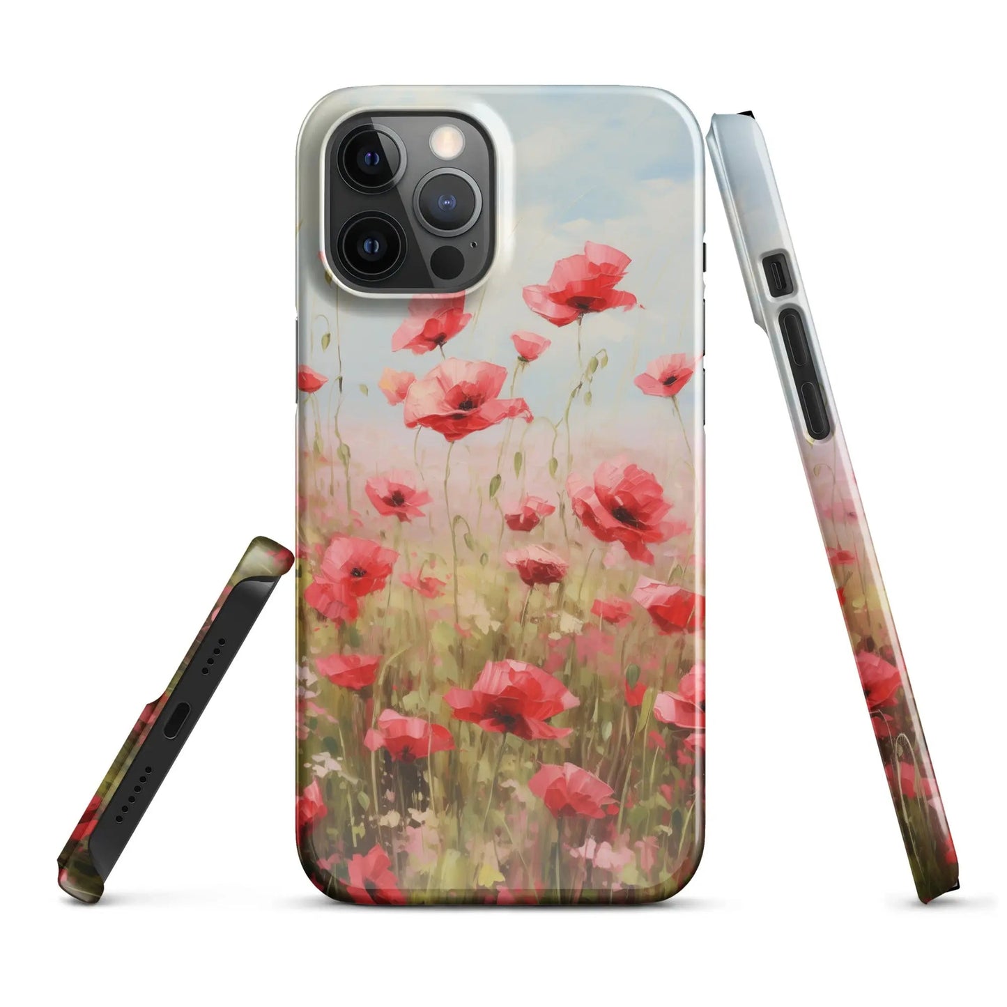 Flowers phone case for iPhone Poppy field - Unniit.com