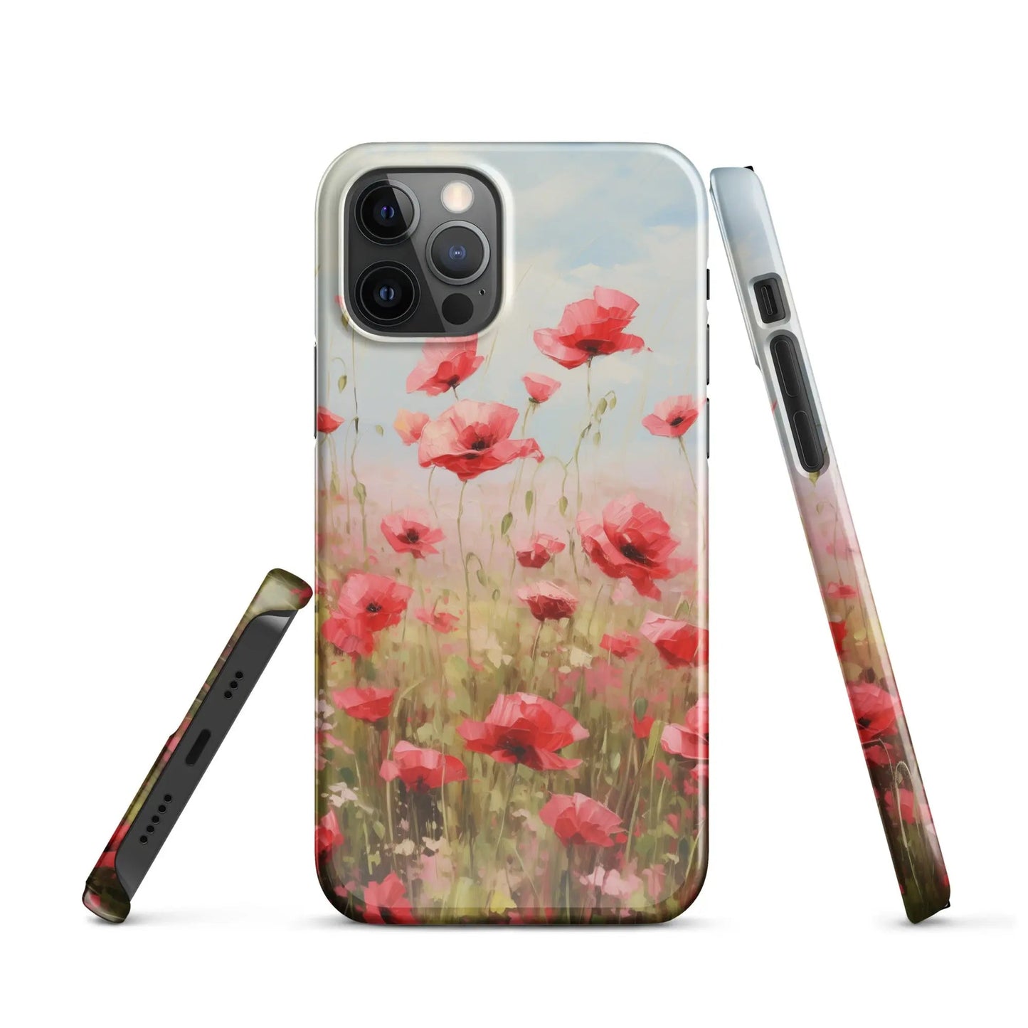 Flowers phone case for iPhone Poppy field - Unniit.com