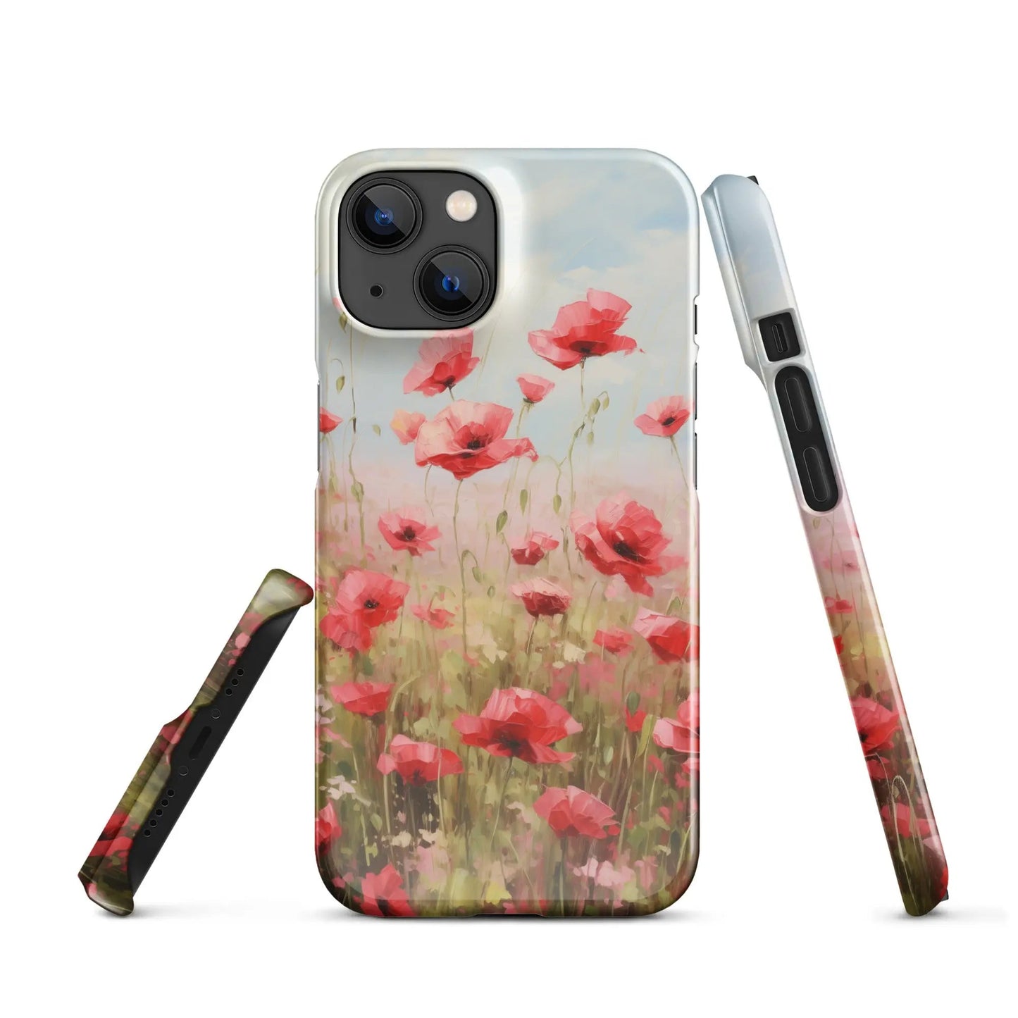 Flowers phone case for iPhone Poppy field - Unniit.com