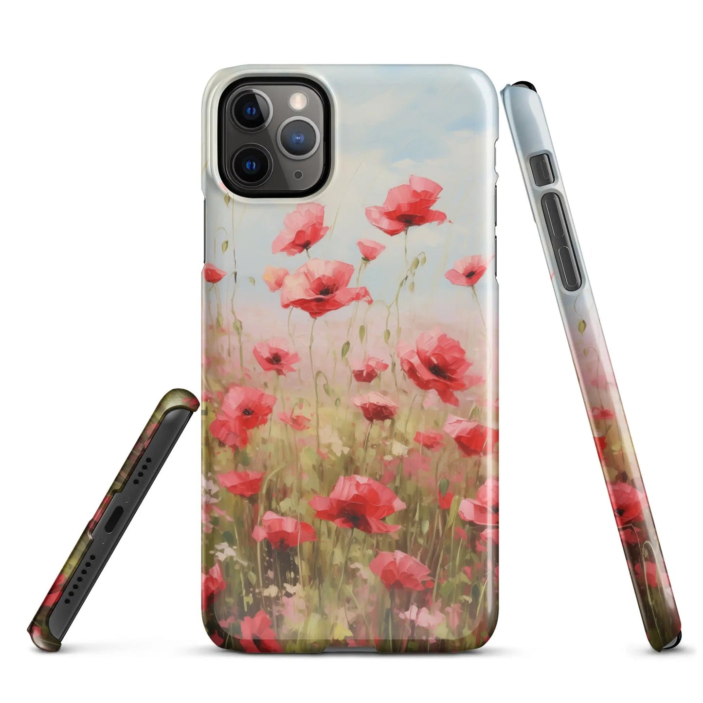 Flowers phone case for iPhone Poppy field - Unniit.com