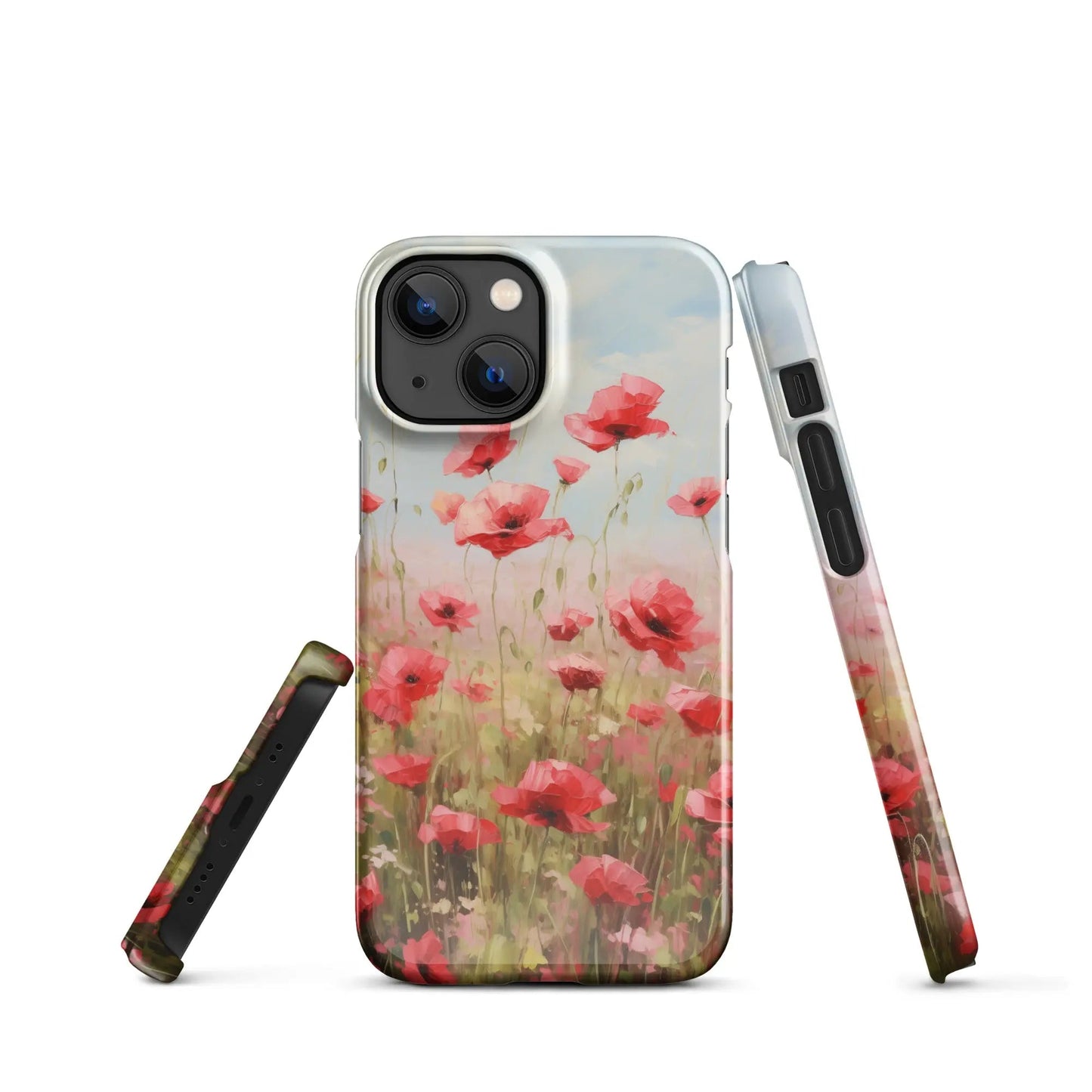 Flowers phone case for iPhone Poppy field - Unniit.com