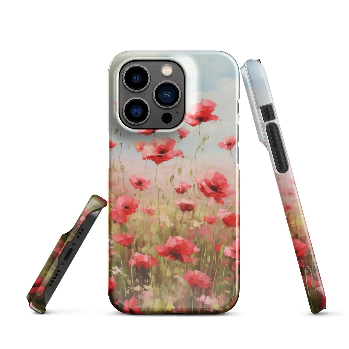 Flowers phone case for iPhone Poppy field - Unniit.com