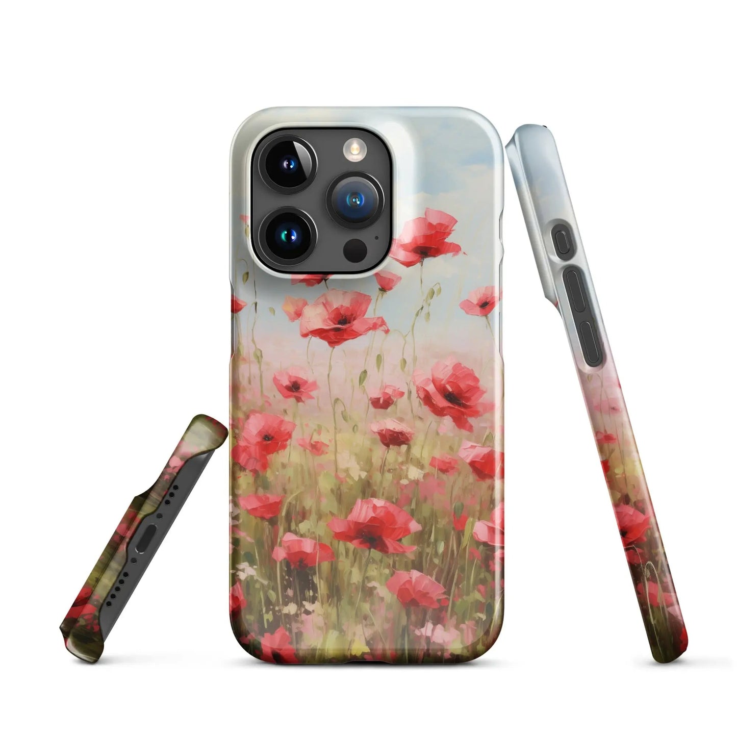 Flowers phone case for iPhone Poppy field - Unniit.com