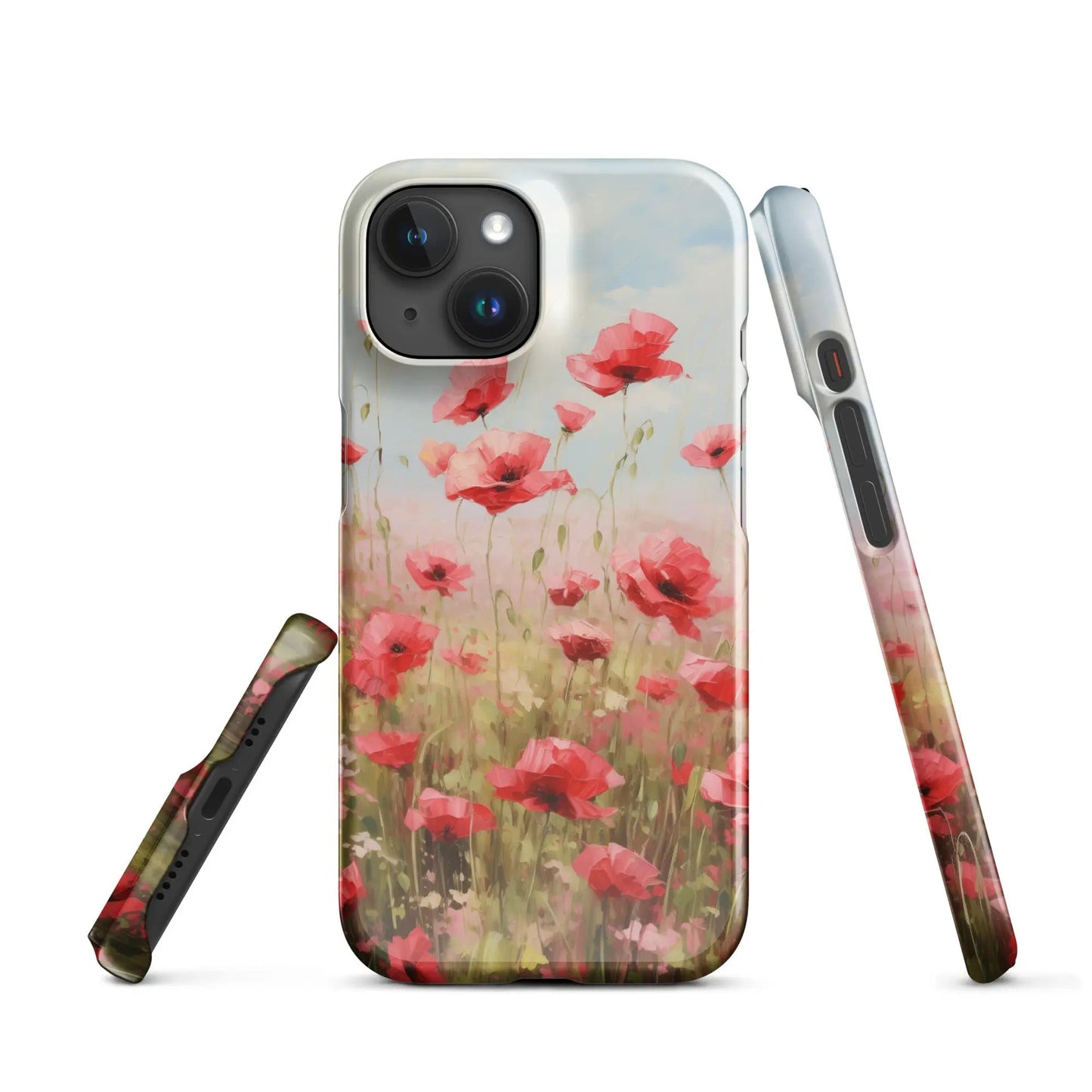 Flowers phone case for iPhone Poppy field - Unniit.com