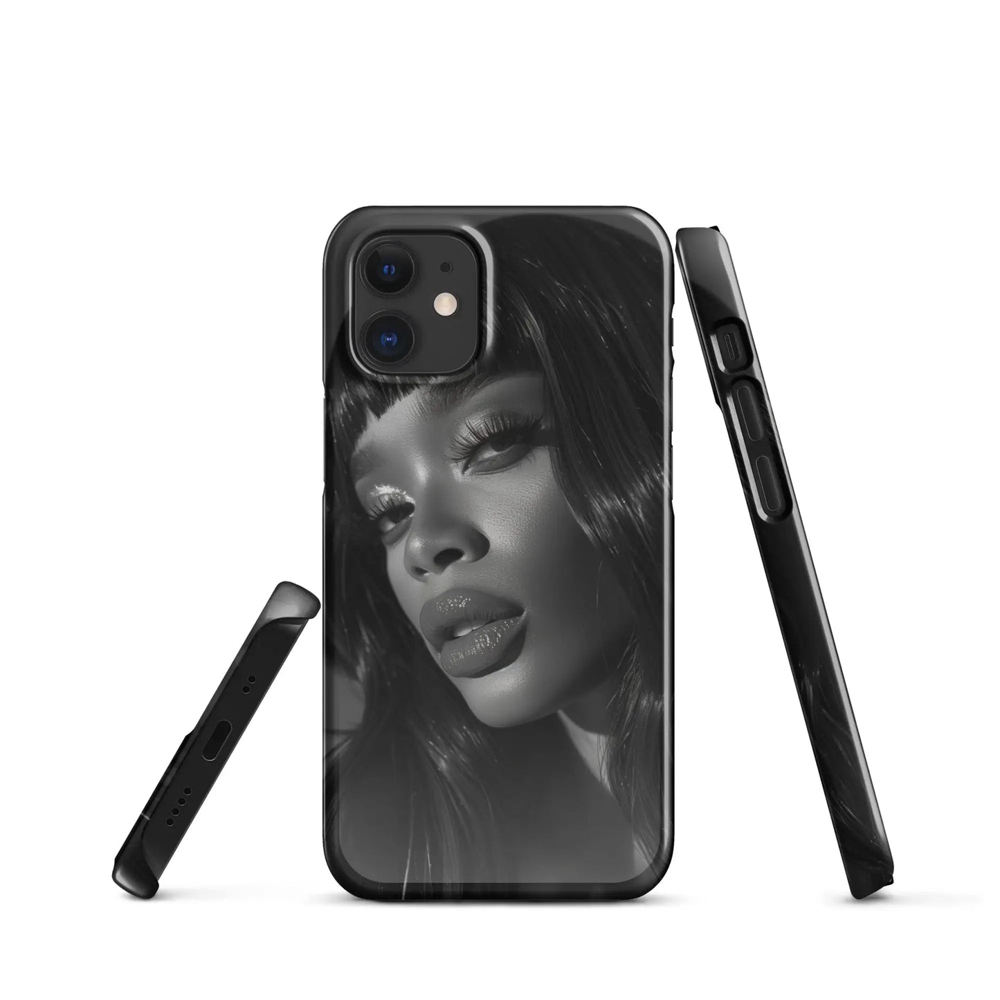 Iconic Women iPhone phone case Black and White icon - Unniit.com