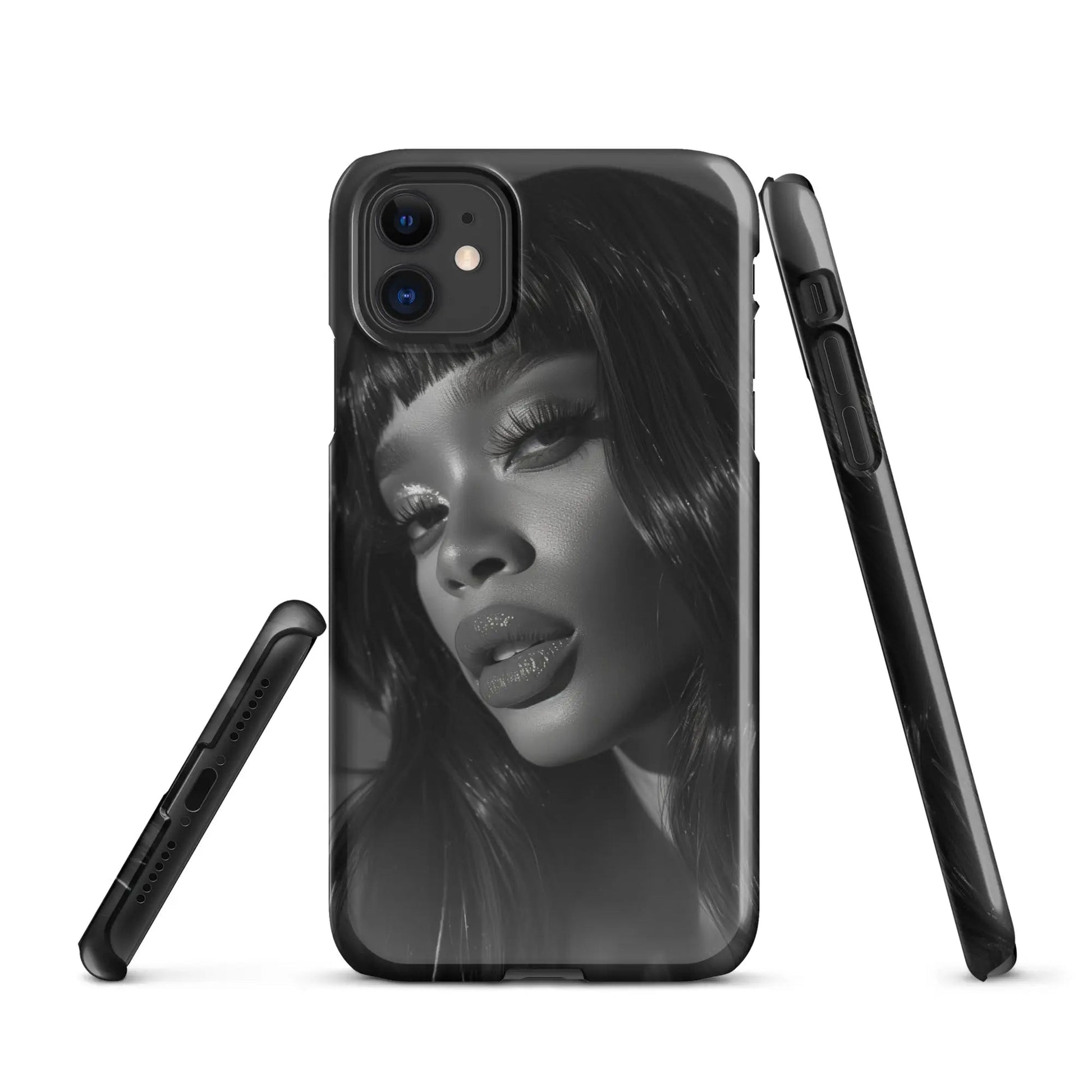 Iconic Women iPhone phone case Black and White icon - Unniit.com