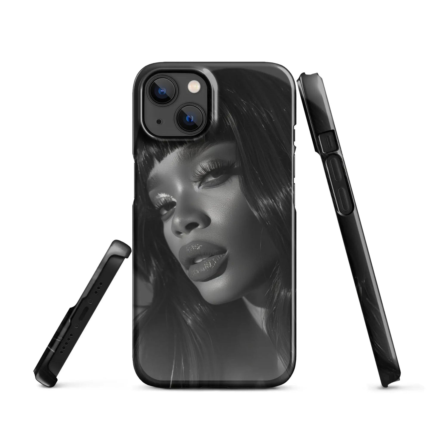 Iconic Women iPhone phone case Black and White icon - Unniit.com