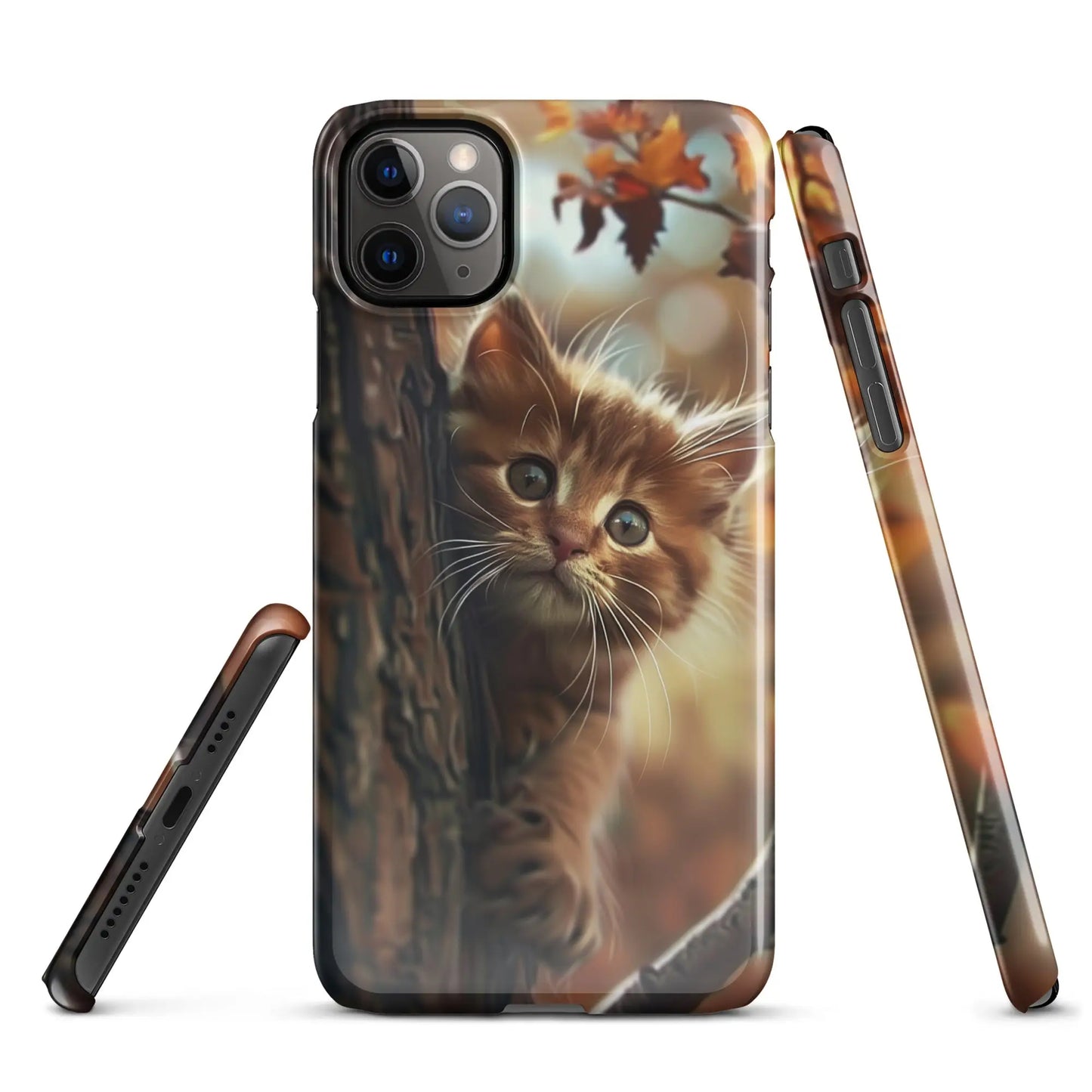 Cats phone case for iPhone - fall kitten Unniit.com