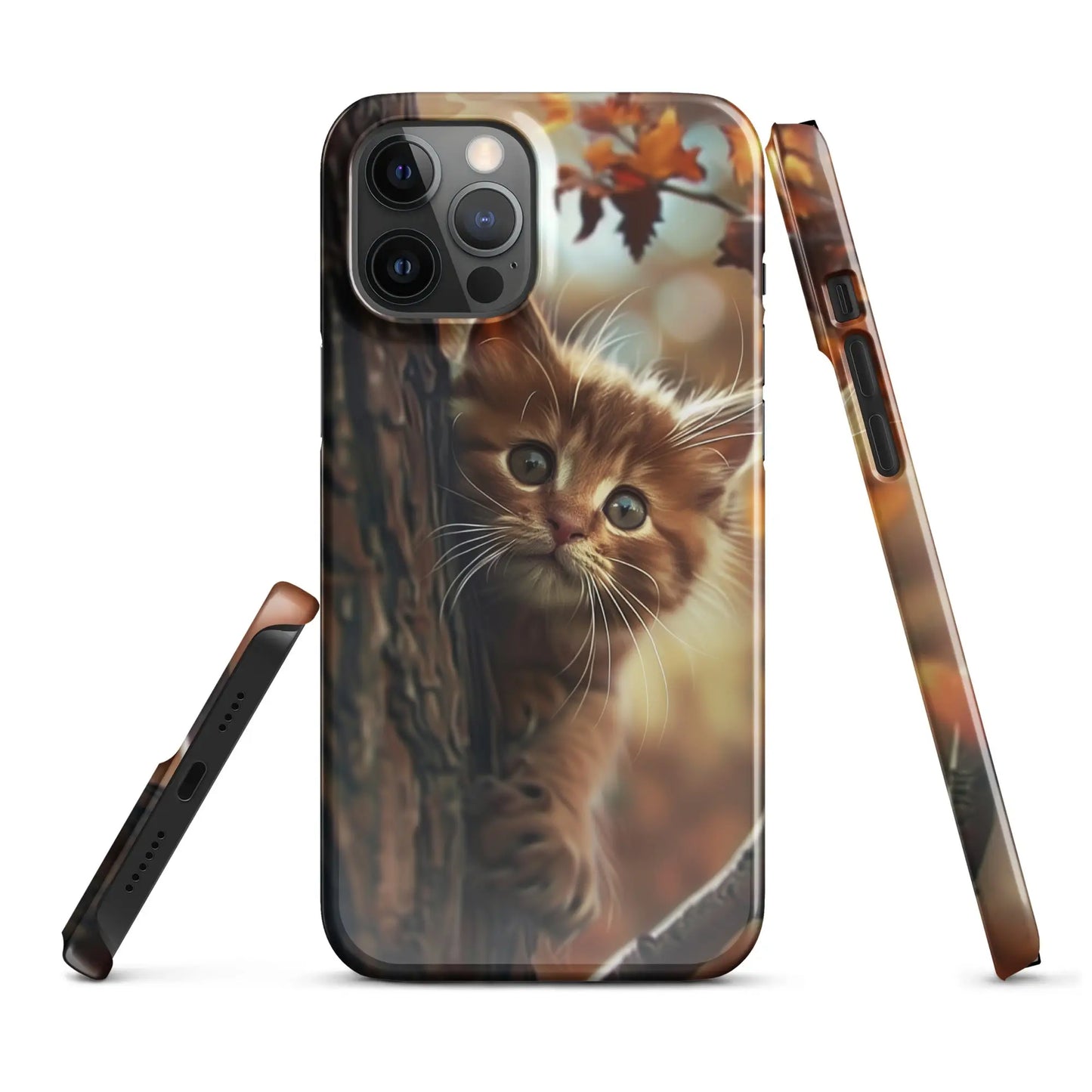 Cats phone case for iPhone - fall kitten Unniit.com