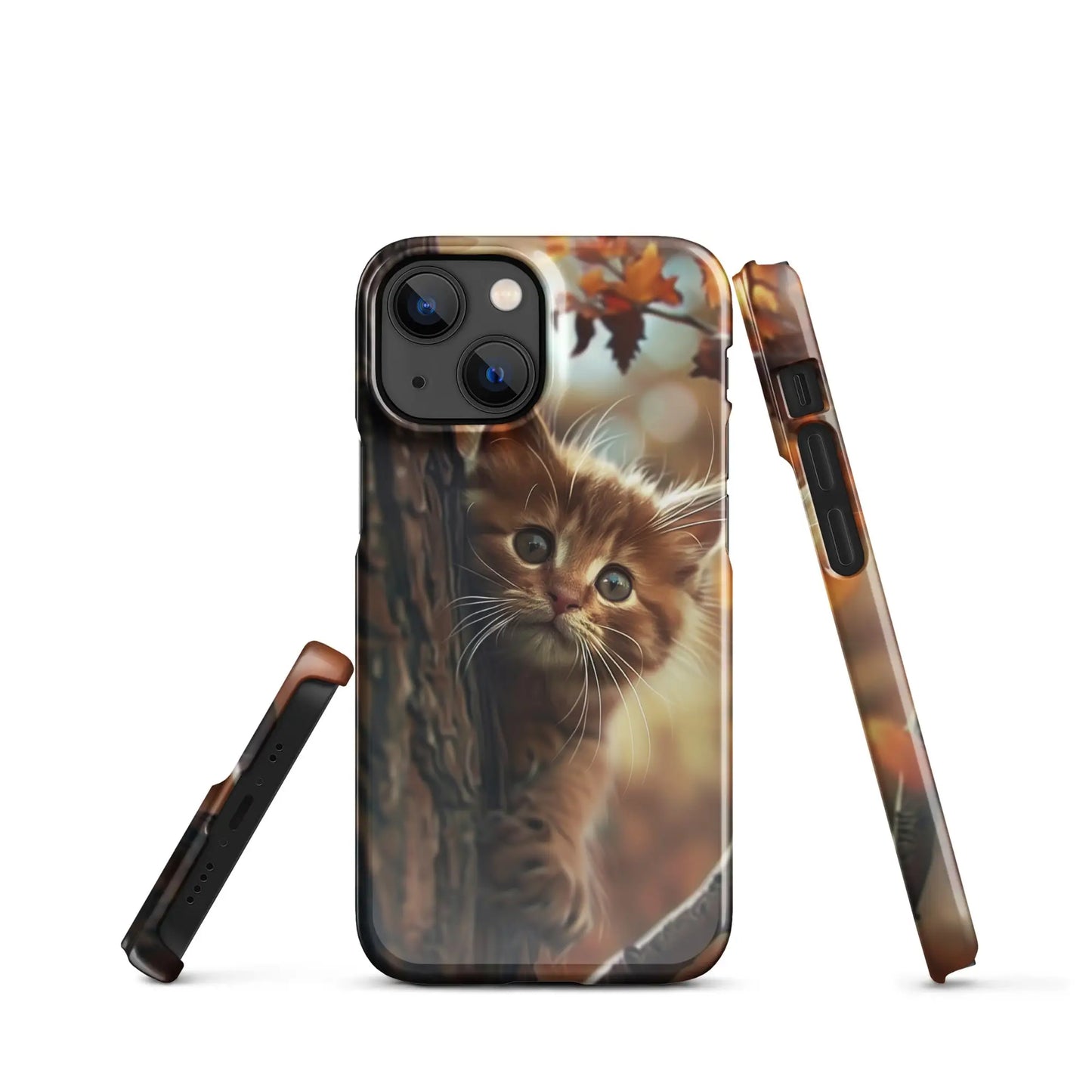 Cats phone case for iPhone - fall kitten Unniit.com