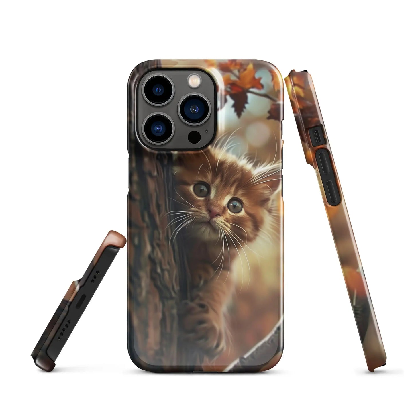 Cats phone case for iPhone - fall kitten Unniit.com