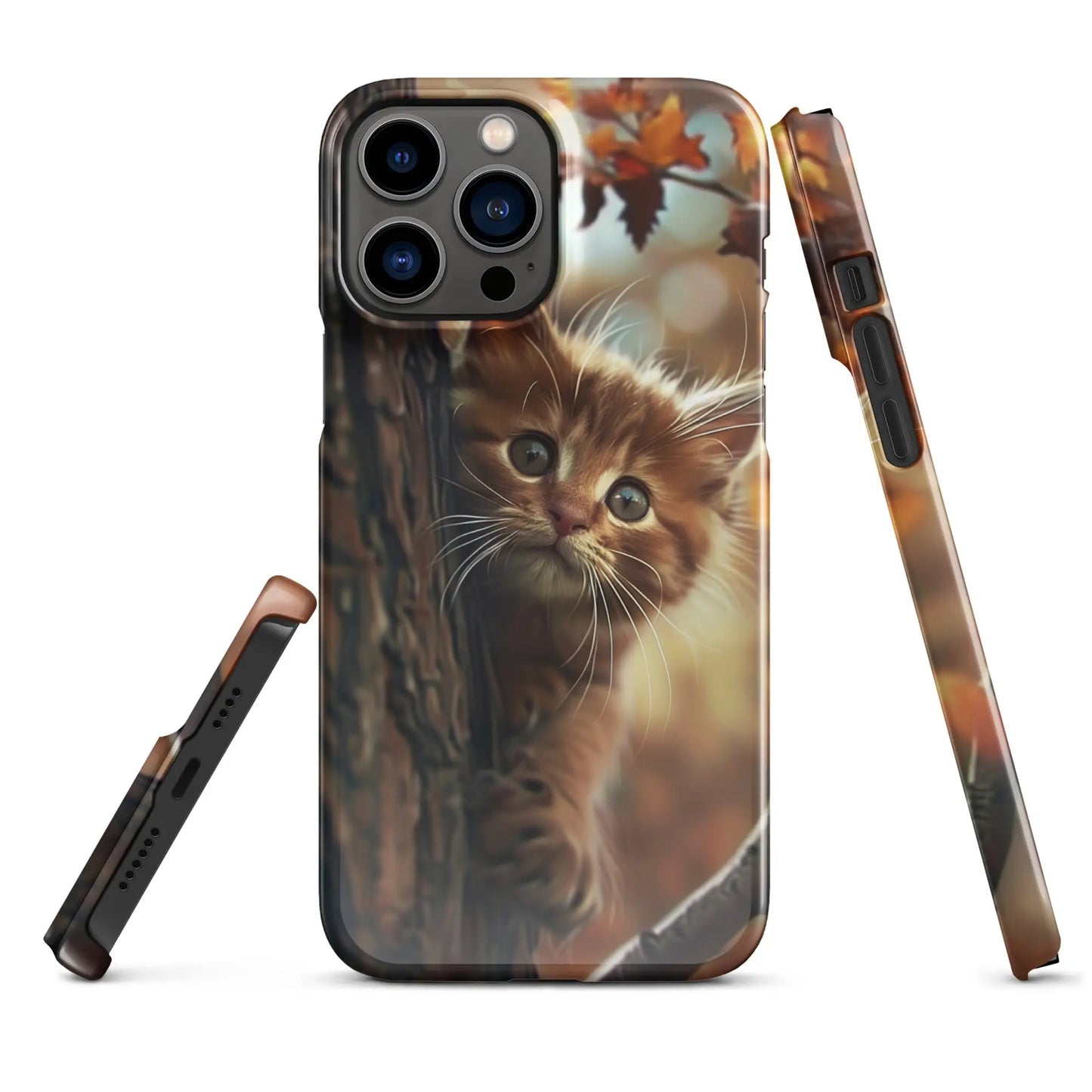 Cats phone case for iPhone - fall kitten Unniit.com