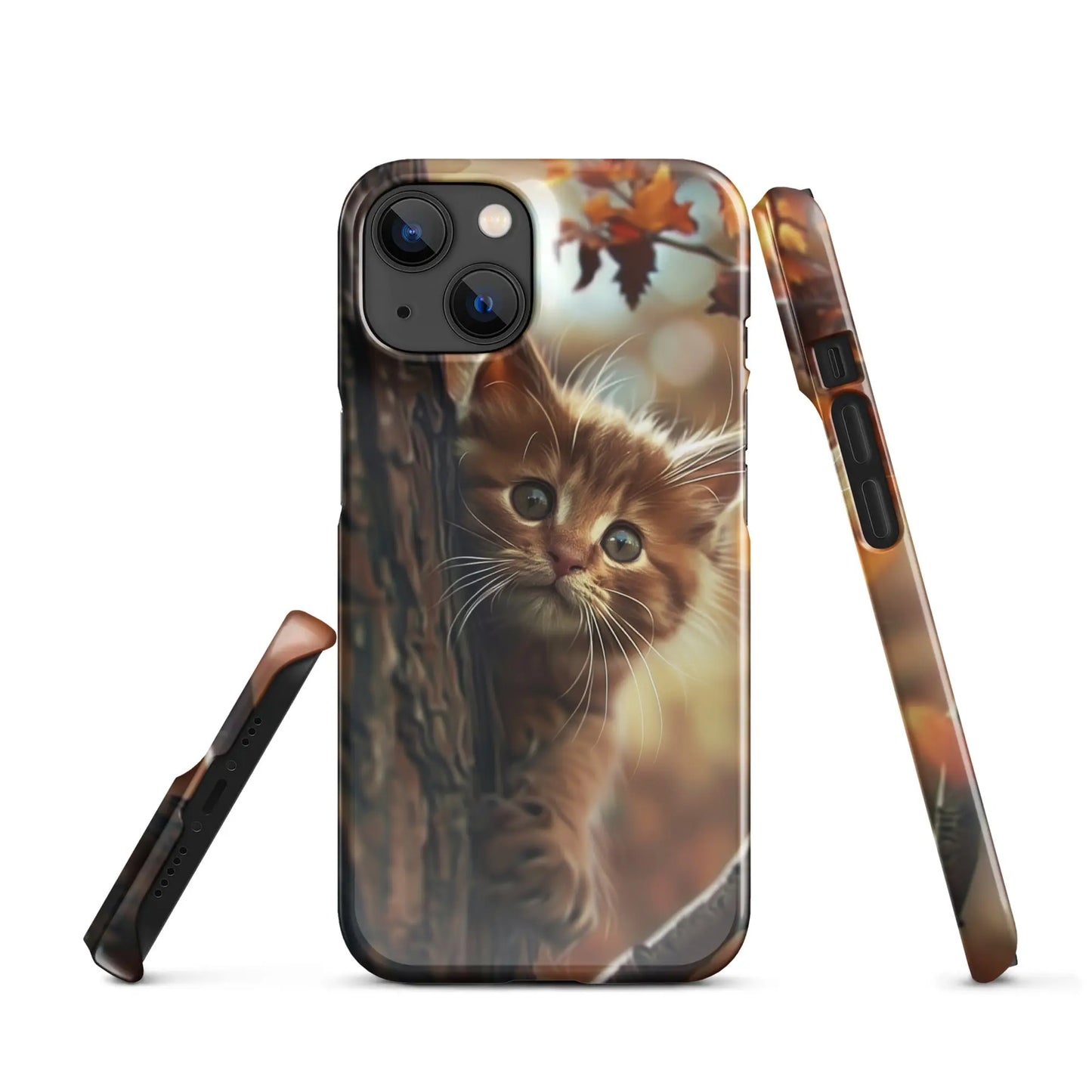 Cats phone case for iPhone - fall kitten Unniit.com