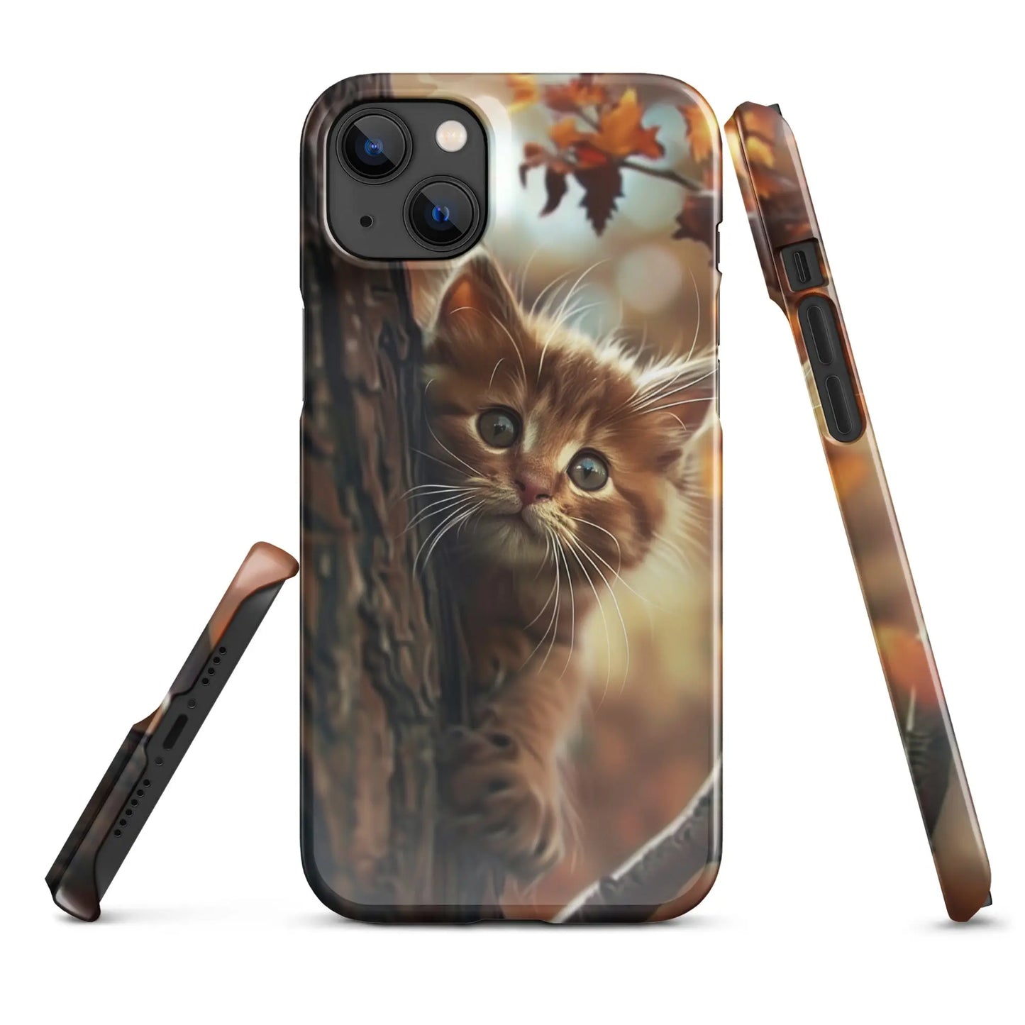 Cats phone case for iPhone - fall kitten Unniit.com