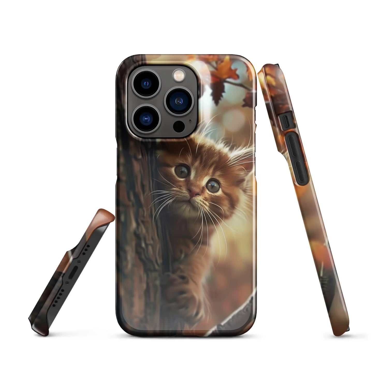 Cats phone case for iPhone - fall kitten Unniit.com