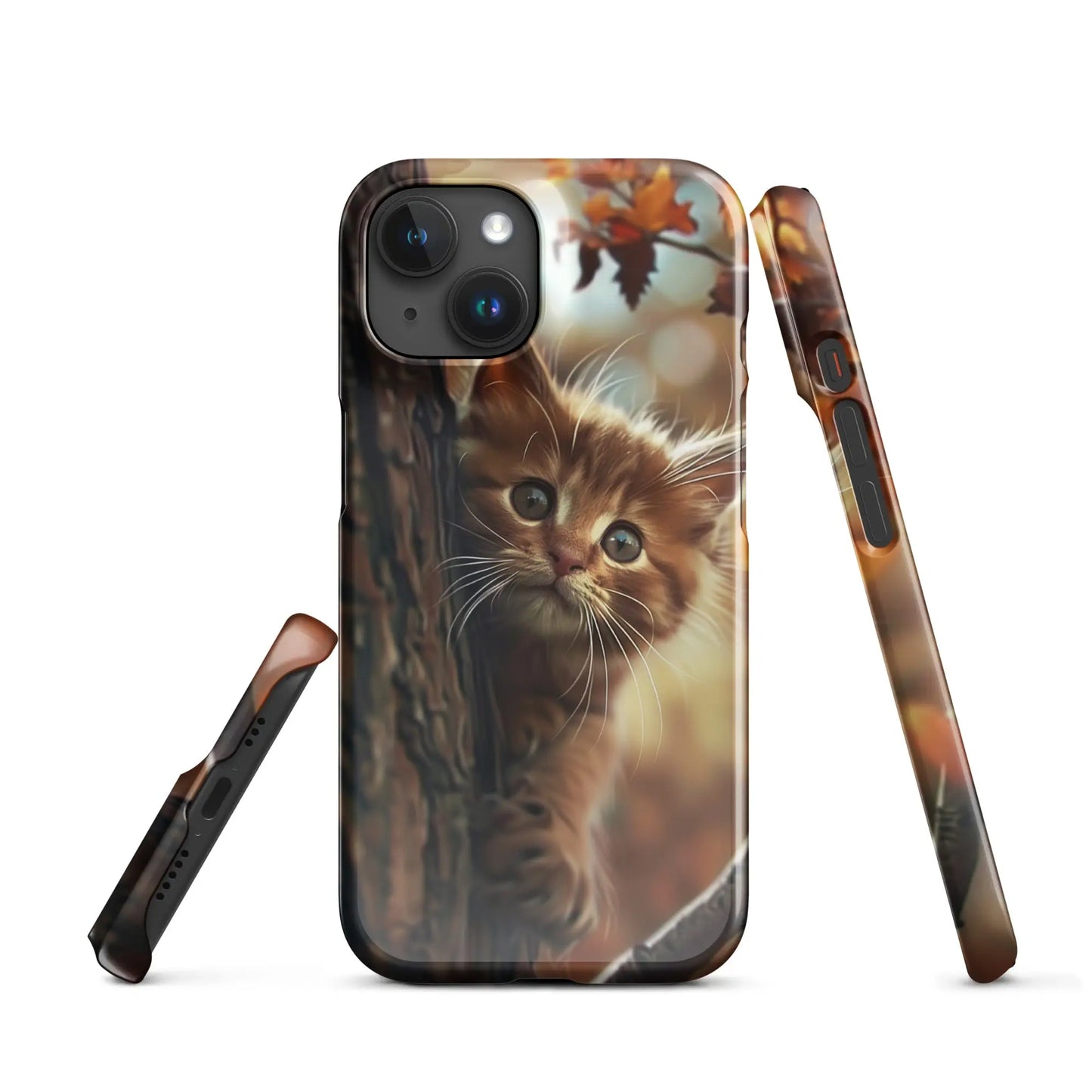 Cats phone case for iPhone - fall kitten Unniit.com