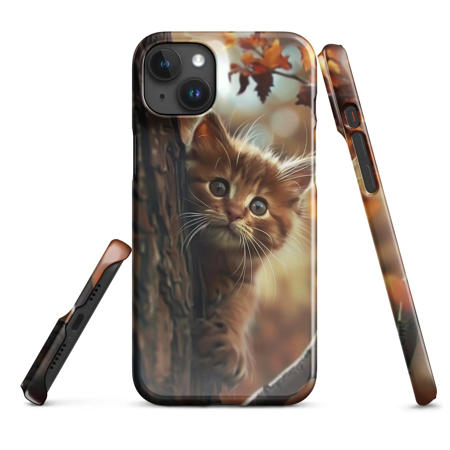 Cats phone case for iPhone - fall kitten Unniit.com